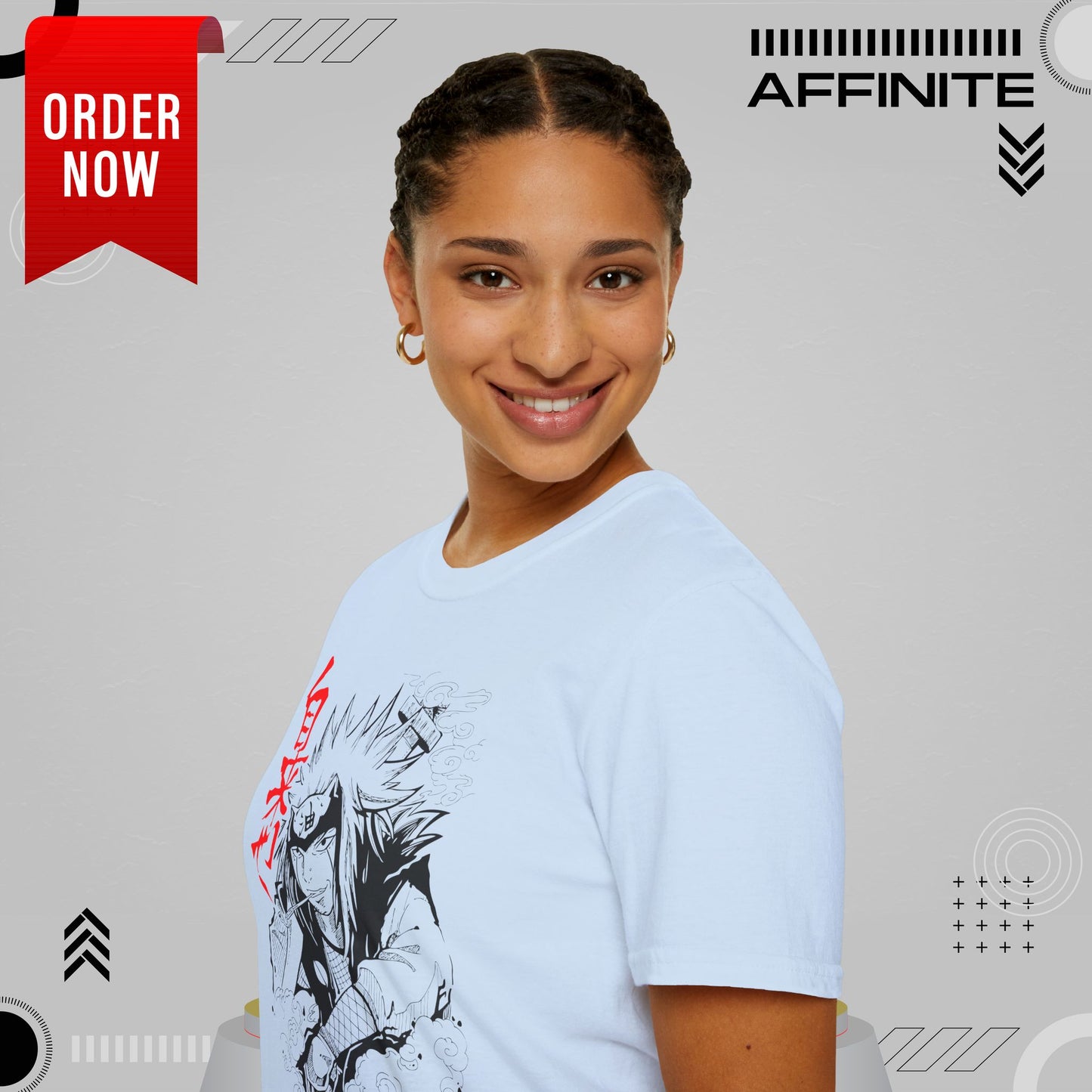 T-Shirt Anime-Jiraiya Inspired Unisex Softstyle T-Shirt with Bold Graphics
