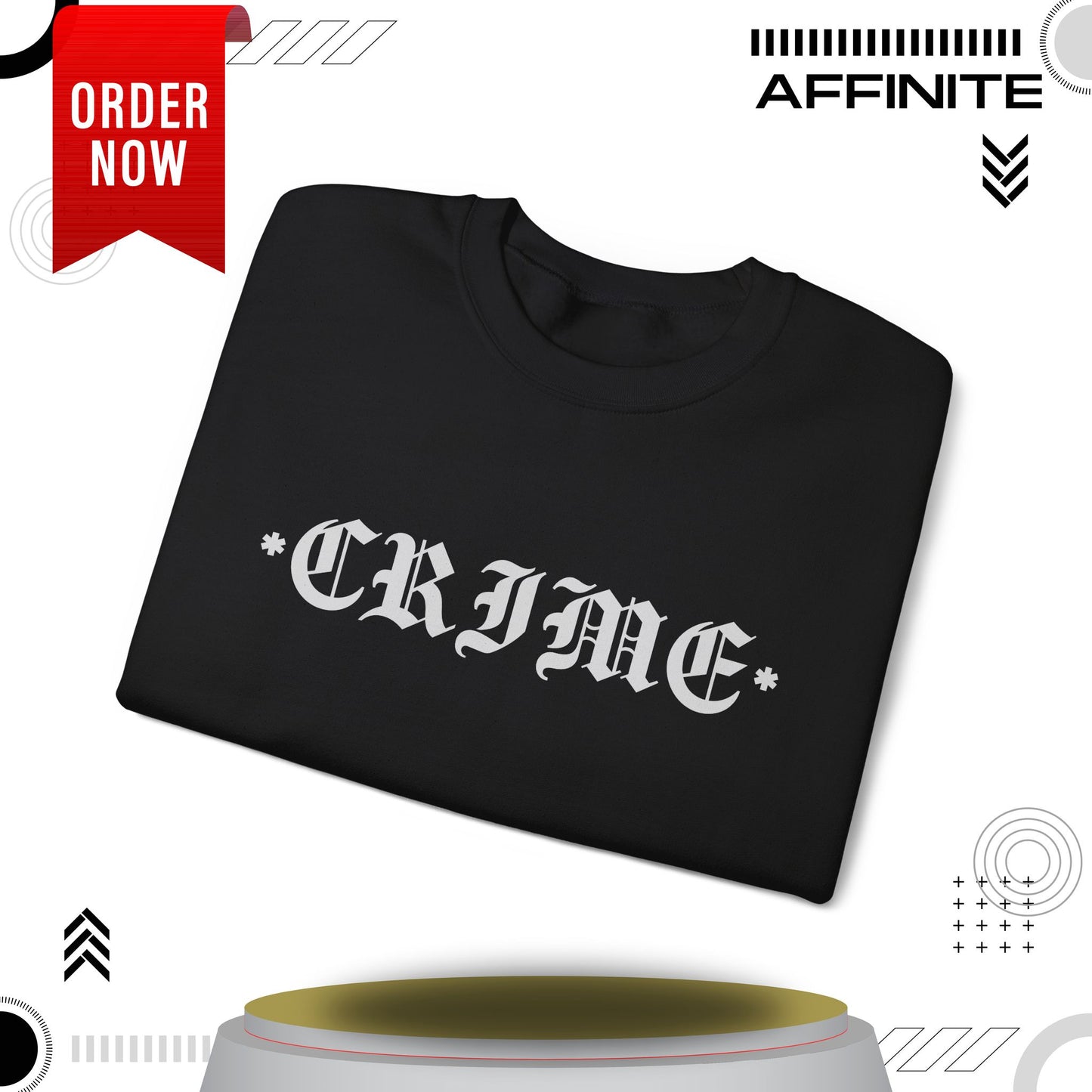 Sweatshirt CRIME Graphic Sweatshirt - Unisex Heavy Blend Crewneck (Cotton/Polyester)