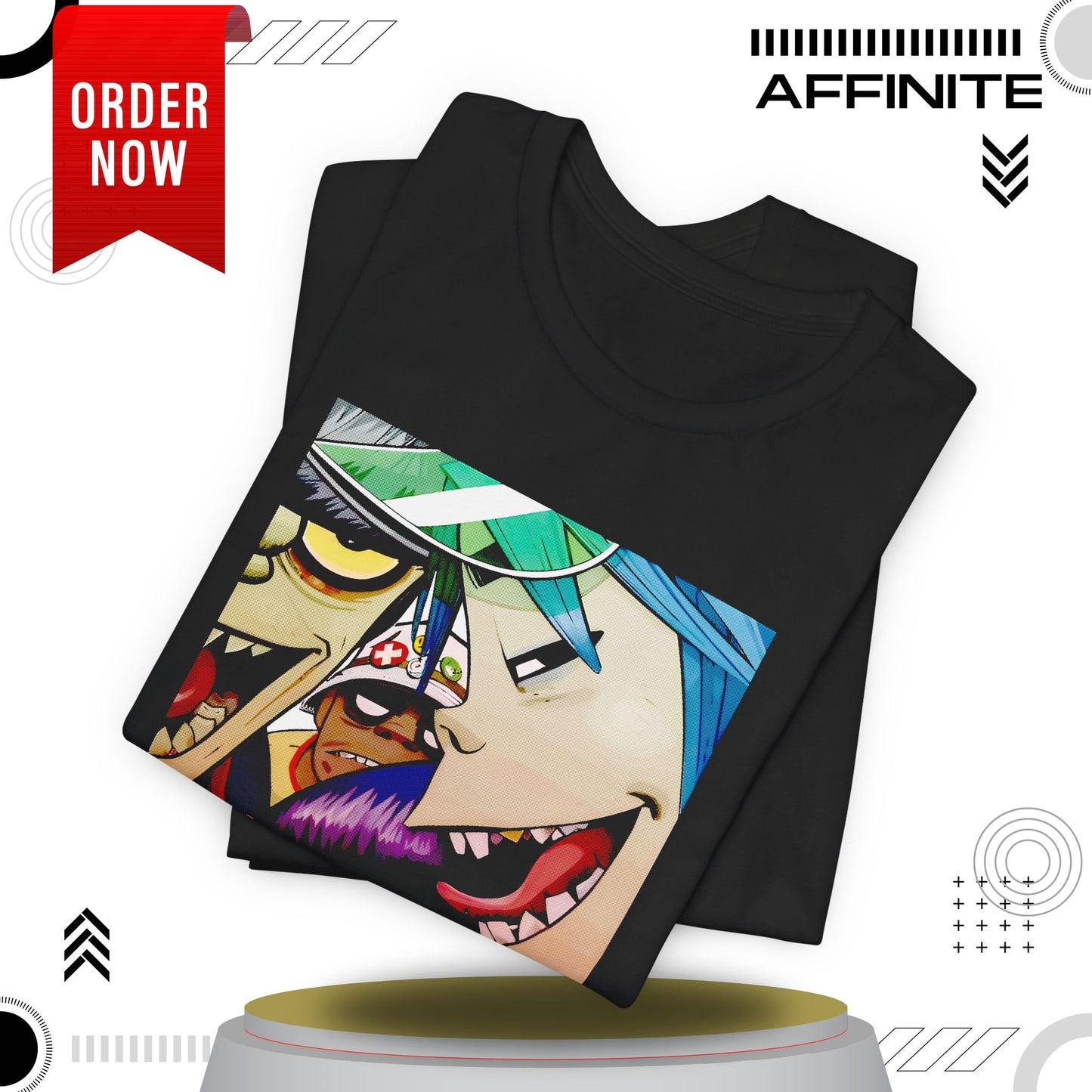 T-Shirt Gorillaz T-Shirt - Streetwear Unisex Band Tee for Music Fans (100% Cotton)