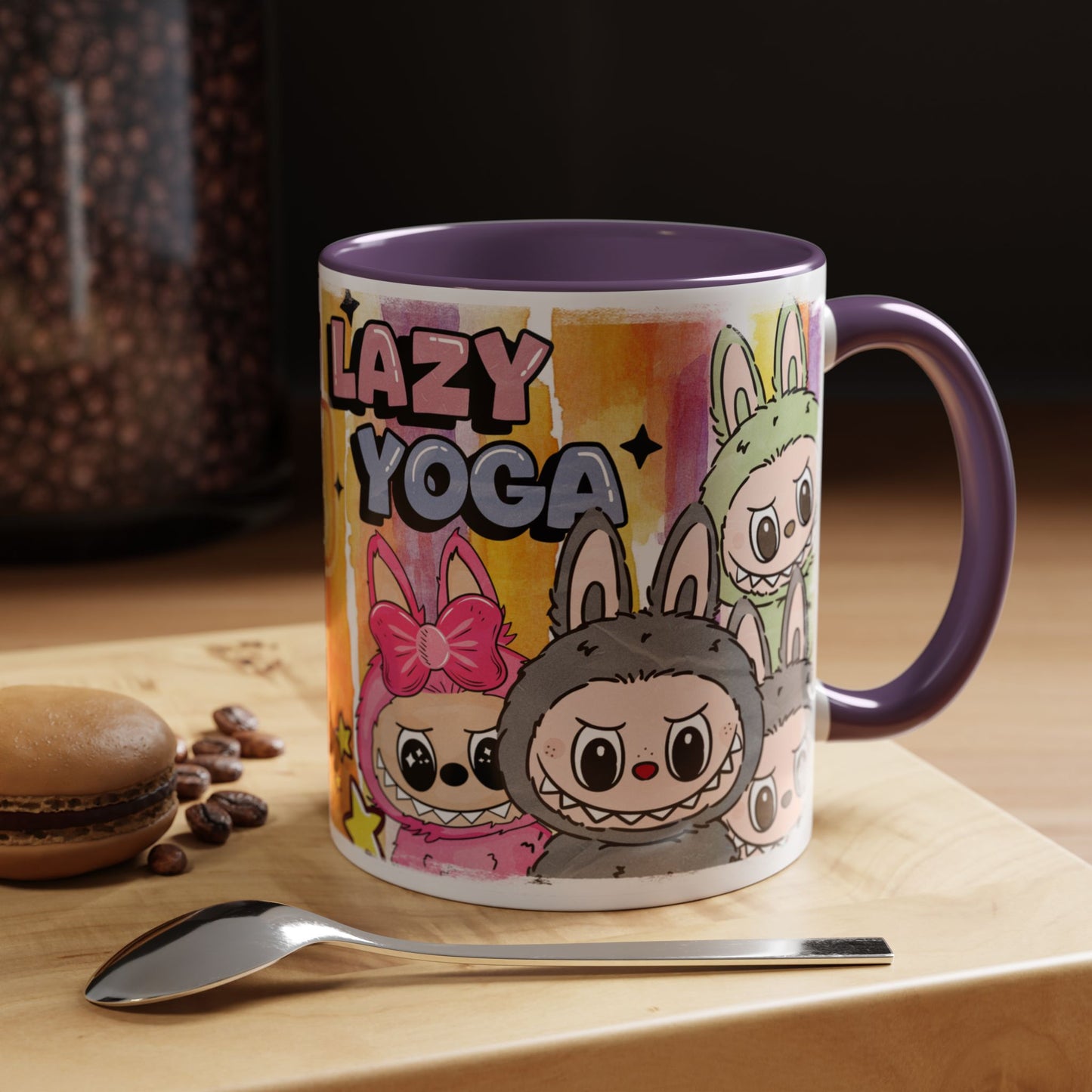 Mug Lazy Yoga Character Coffee Mug - Fun & Whimsical Art for Every Caffeine Lover