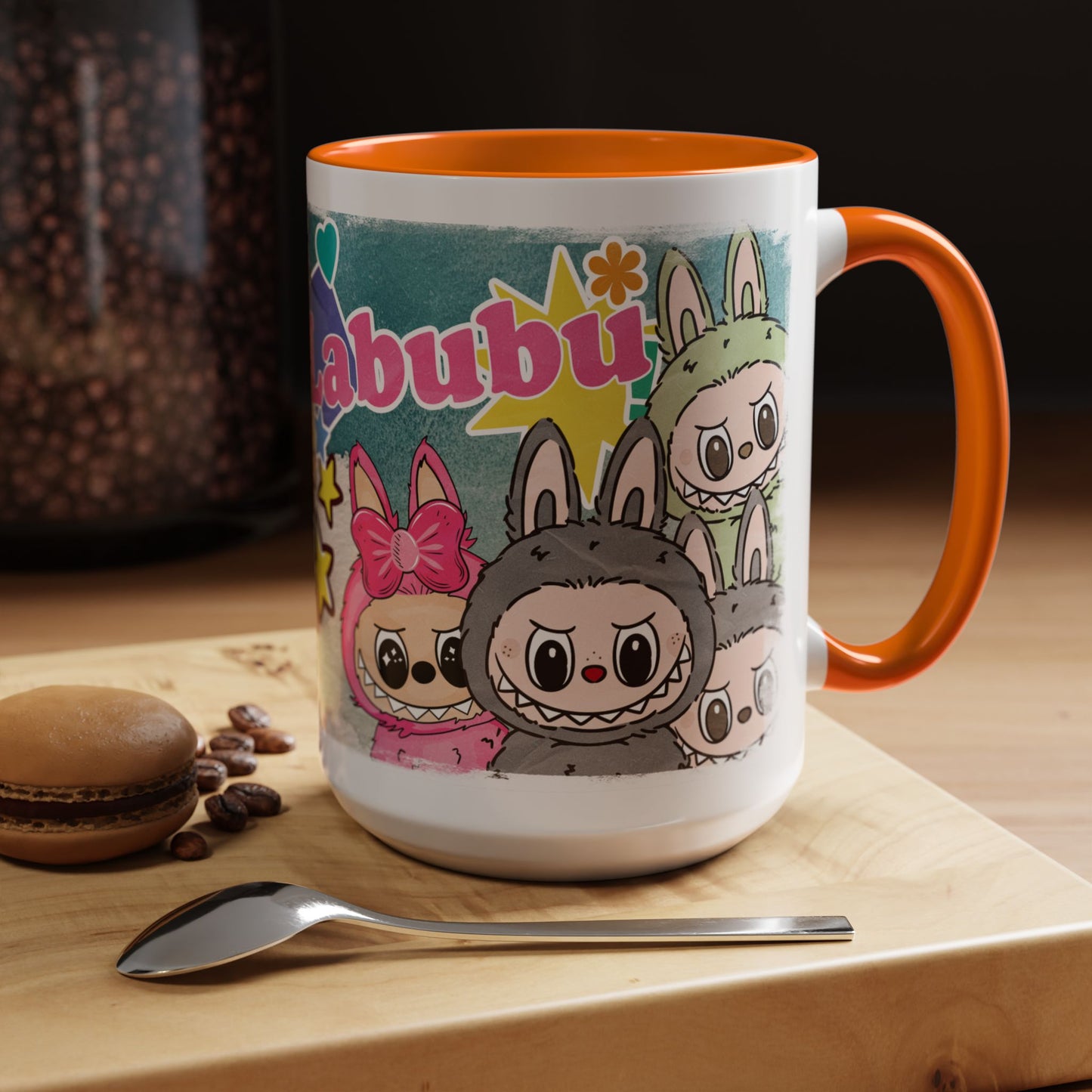 Mug Labubu Character Accent Coffee Mug - Cute and Colorful Design for Fans
