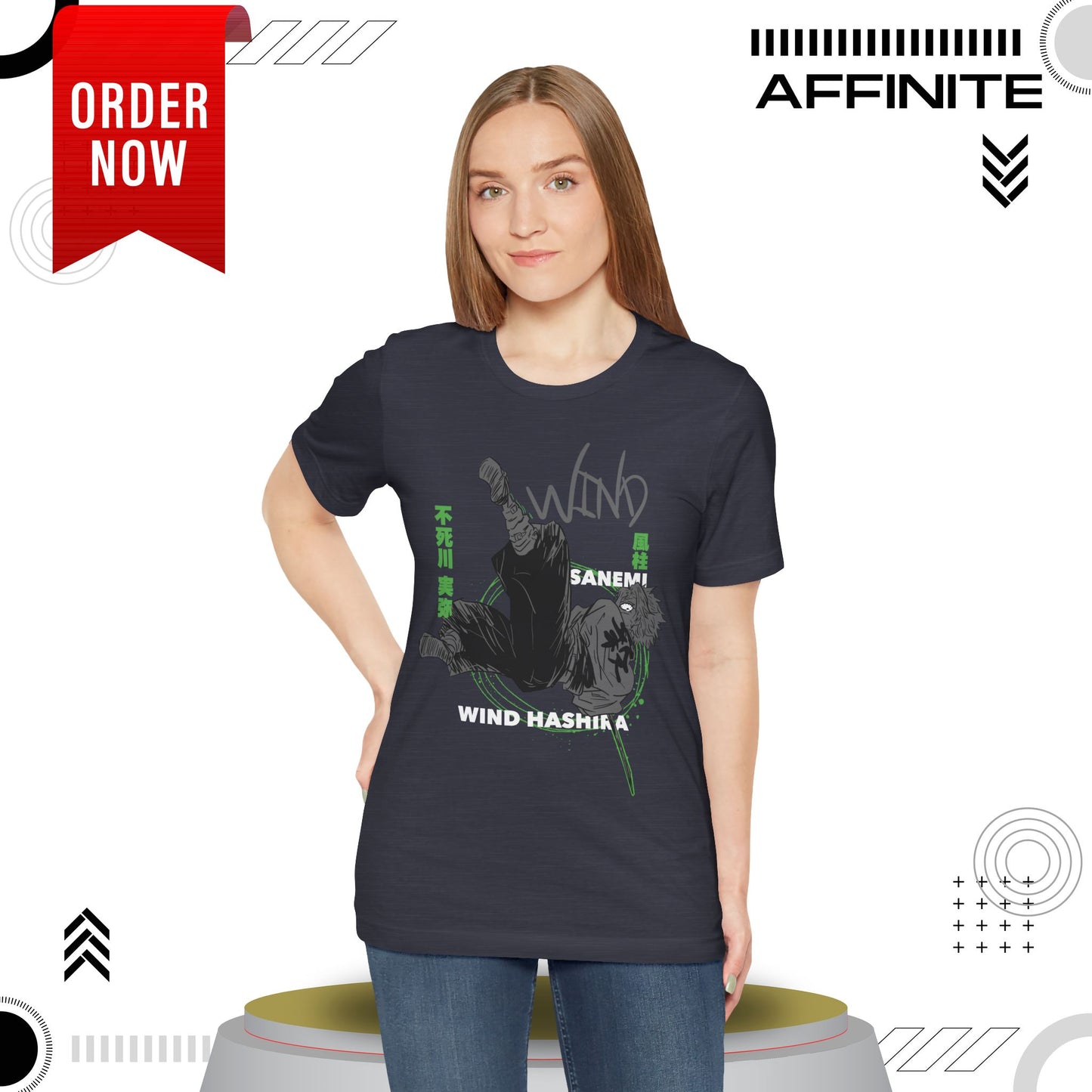 T-Shirt Sanemi Wind Hashira Shirt - Official Demon Slayer Merch (Unisex Anime Tee)