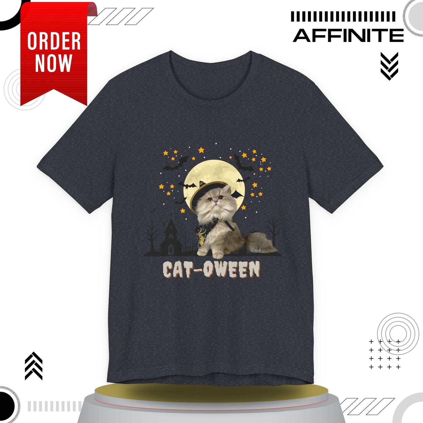 T-Shirt Unisex Halloween Cat Tee Good ‘Cat-oween’ – Perfect for Cat Lovers & Halloween Fans!