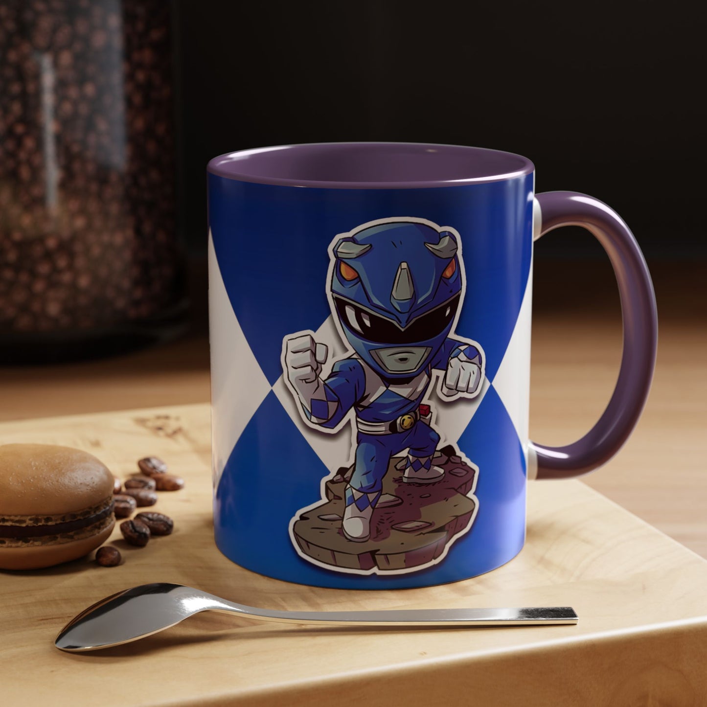 Mug Mighty Morphin Power Rangers Blue Ranger Ceramic Mug - 11oz & 15oz Coffee Mug - Accent Mug for Pop Culture Fans