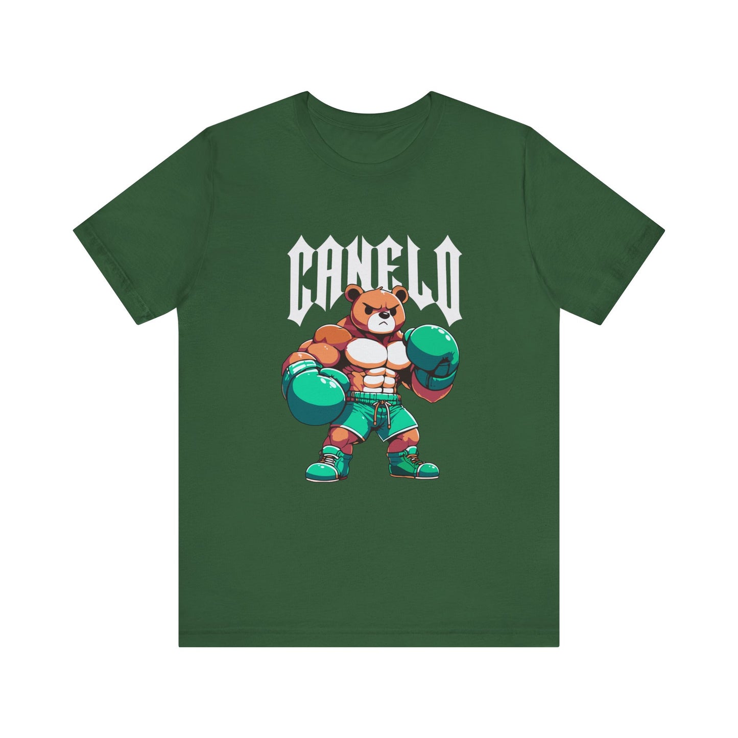 T-Shirt Boxing Bear T-Shirt - Unisex Jersey Short Sleeve Tee Inspired by Canelo Evergreen