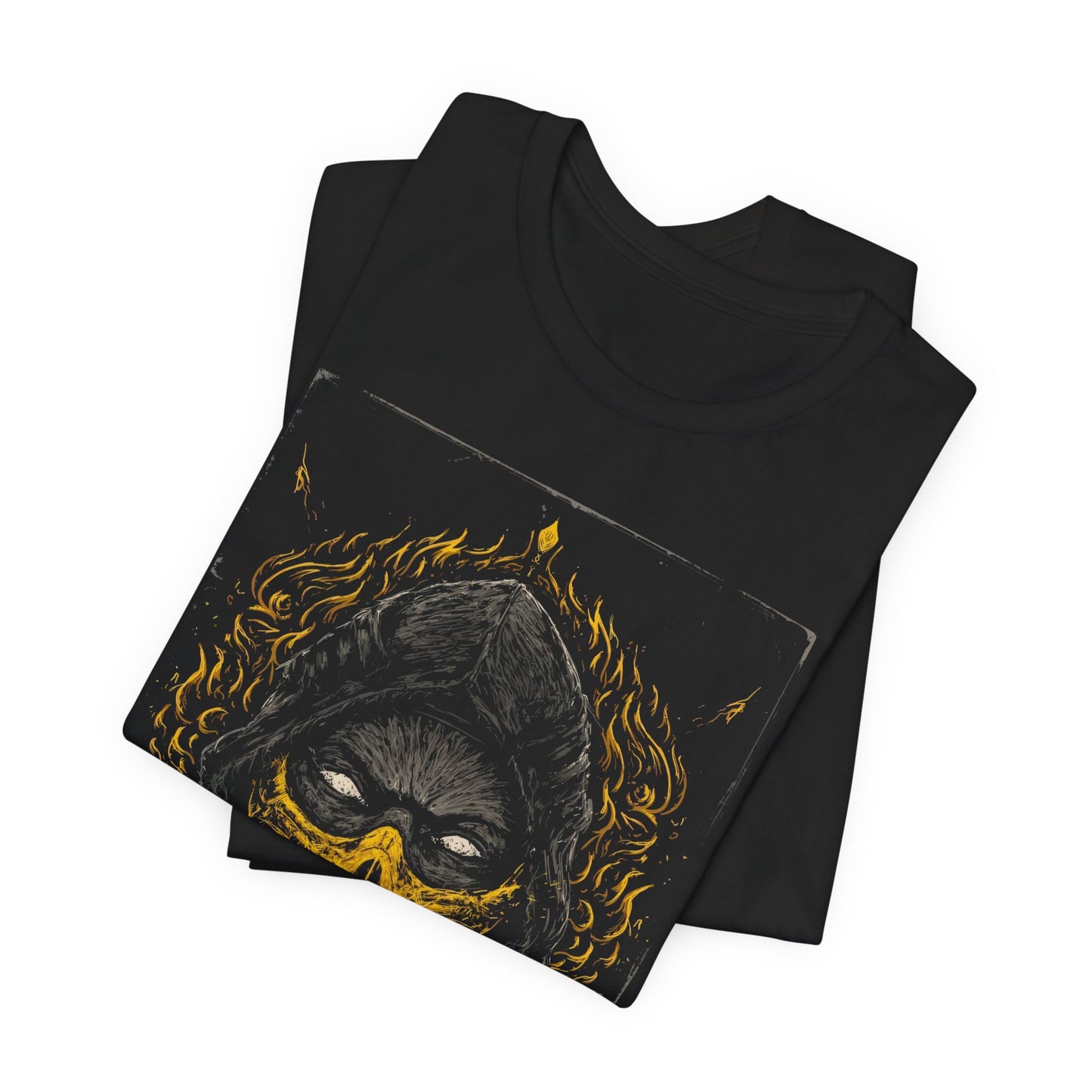 T-Shirt Scorpion Fire Ninja Graphic T-Shirt – Black & Yellow Gamer Tee