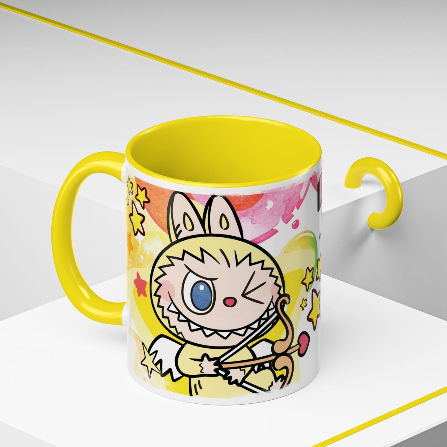 Mug Playful Lazy Yoga Labubu Coffee Mug - Fun Design for Relaxation Lovers
