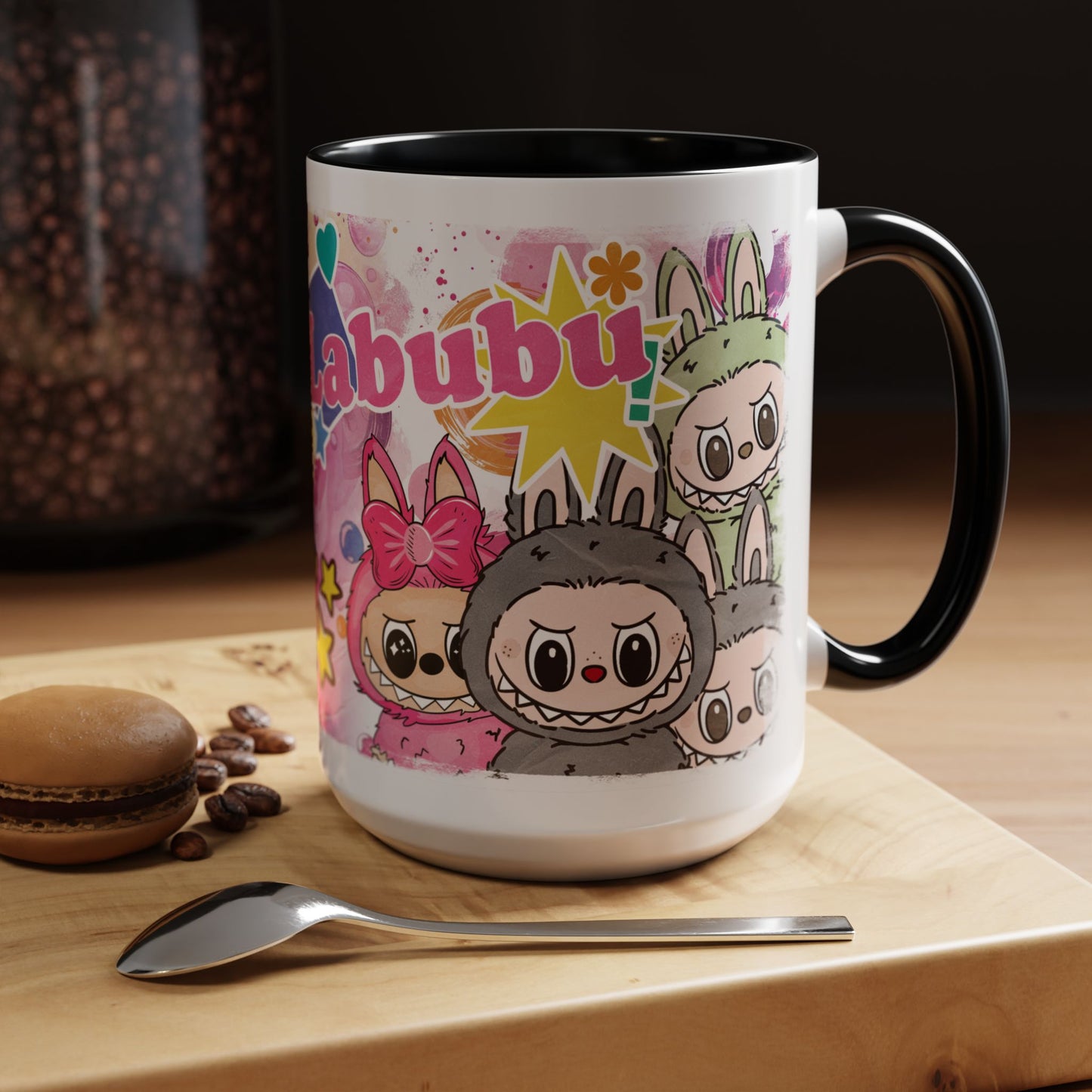 Mug Colorful Cartoon Labubu Accent Coffee Mug - Perfect for Animal Lovers