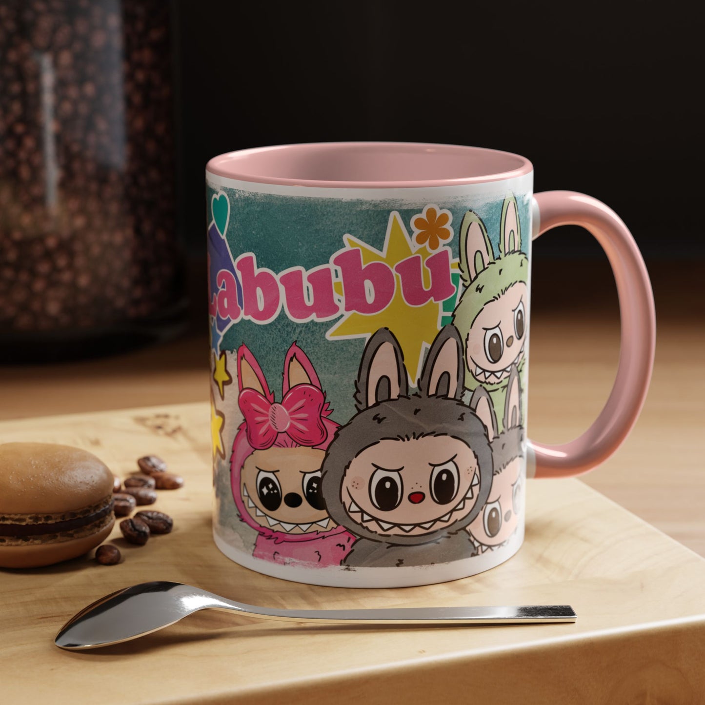 Mug Labubu Character Accent Coffee Mug - Cute and Colorful Design for Fans