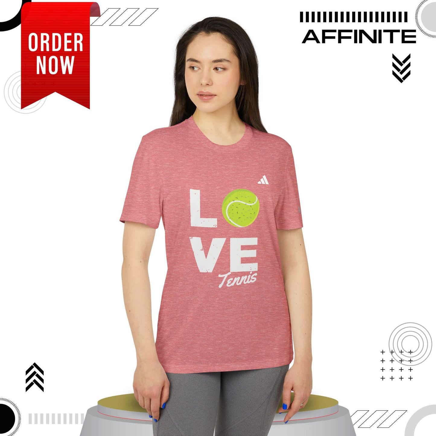 T-Shirt Love Tennis Unisex Sport T-shirt, Athletic Tee, Gift for Tennis Lovers, Tennis Apparel, Sportswear, Fitness Clothing by Adidas