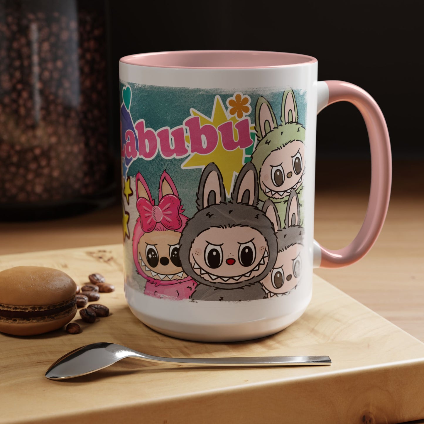 Mug Labubu Character Accent Coffee Mug - Cute and Colorful Design for Fans