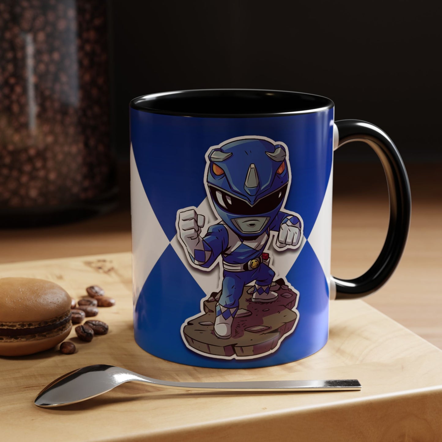 Mug Mighty Morphin Power Rangers Blue Ranger Ceramic Mug - 11oz & 15oz Coffee Mug - Accent Mug for Pop Culture Fans
