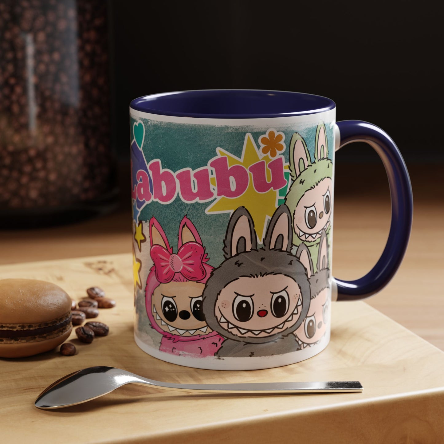 Mug Labubu Character Accent Coffee Mug - Cute and Colorful Design for Fans
