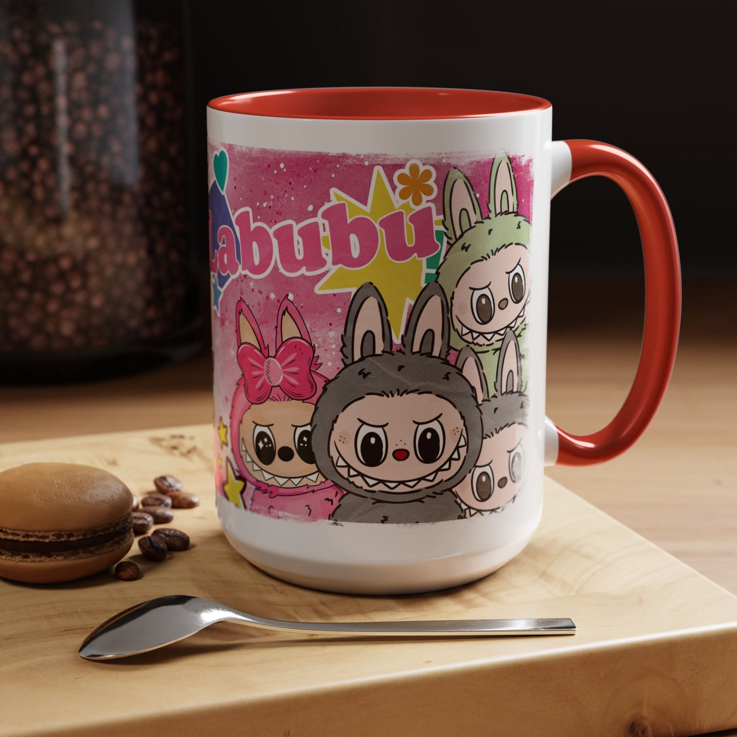 Mug Labubu Themed Accent Coffee Mug - Colorful & Whimsical Design for Kids and Collectors