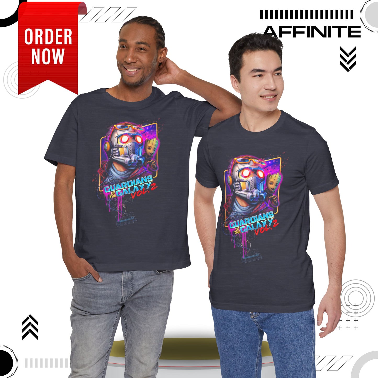 T-Shirt Guardians of the Galaxy Vol 2 T-Shirt – Retro Marvel Graphic Tee (Unisex)