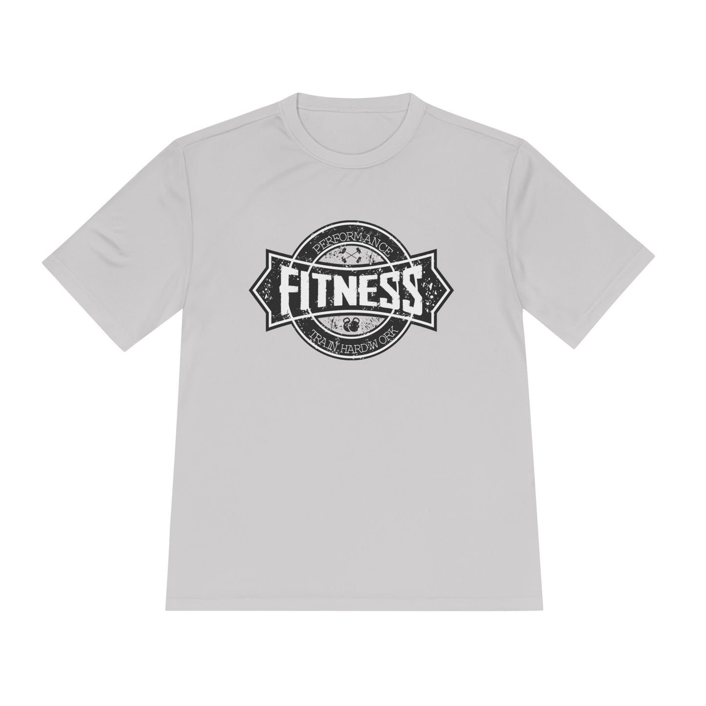 T-Shirt Moisture Wicking Fitness Shirt - Unisex Workout Tee for Gym, Running, Yoga Silver
