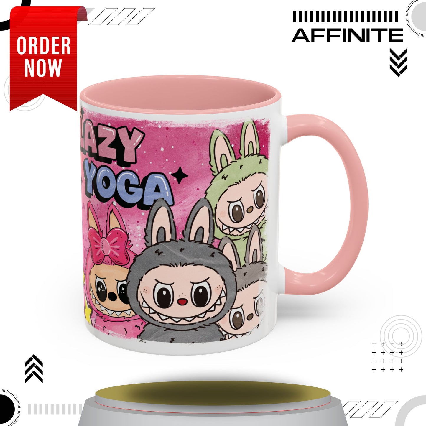 Mug Lazy Yoga Labubu Accent Coffee Mug - Fun & Playful Design for Relaxation