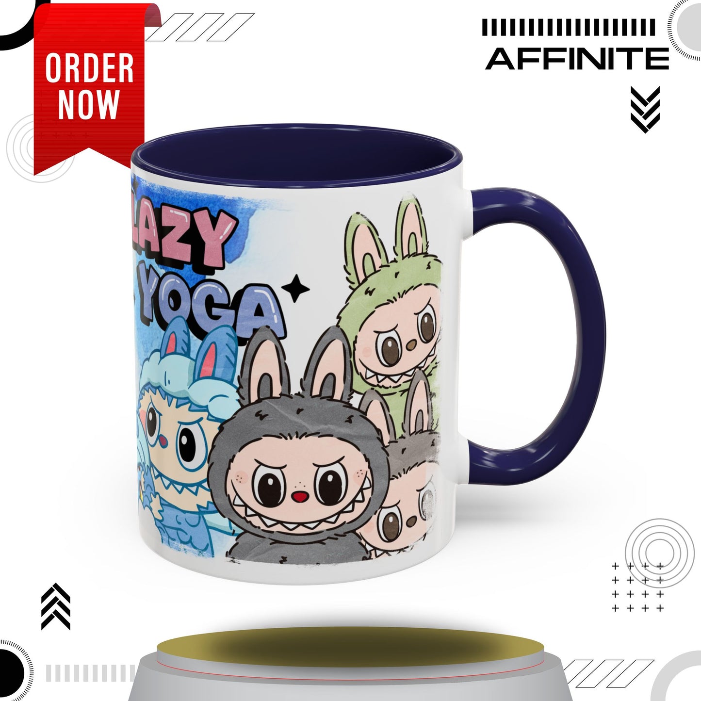 Mug Lazy Yoga Monsters Coffee Mug - Fun Accent Mug for Yoga Lovers