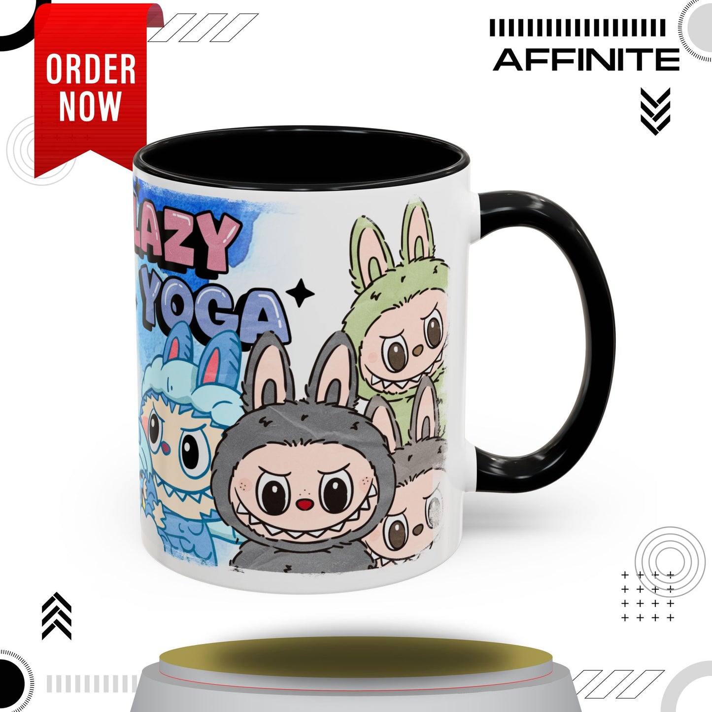Mug Lazy Yoga Monsters Coffee Mug - Fun Accent Mug for Yoga Lovers