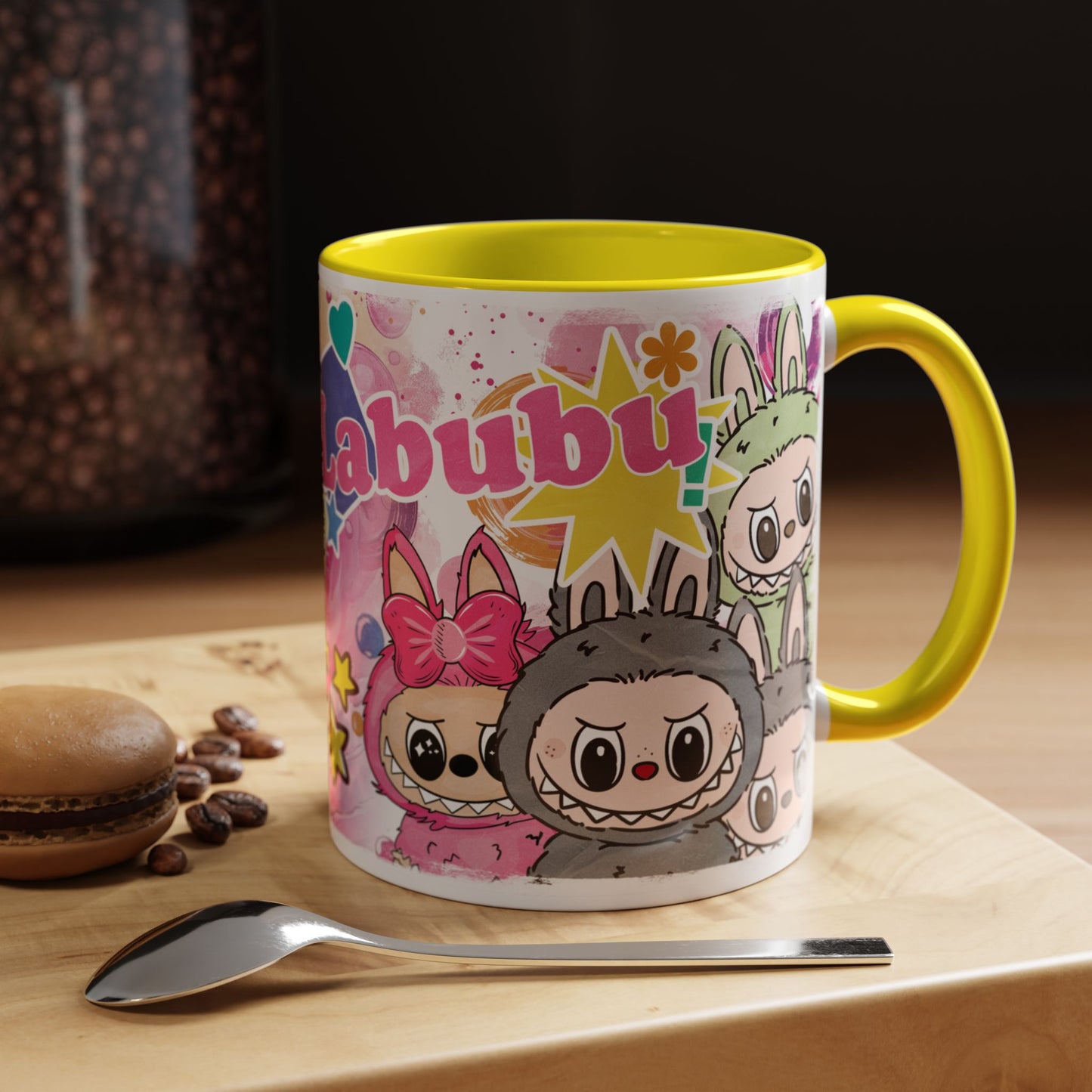 Mug Colorful Cartoon Labubu Accent Coffee Mug - Perfect for Animal Lovers