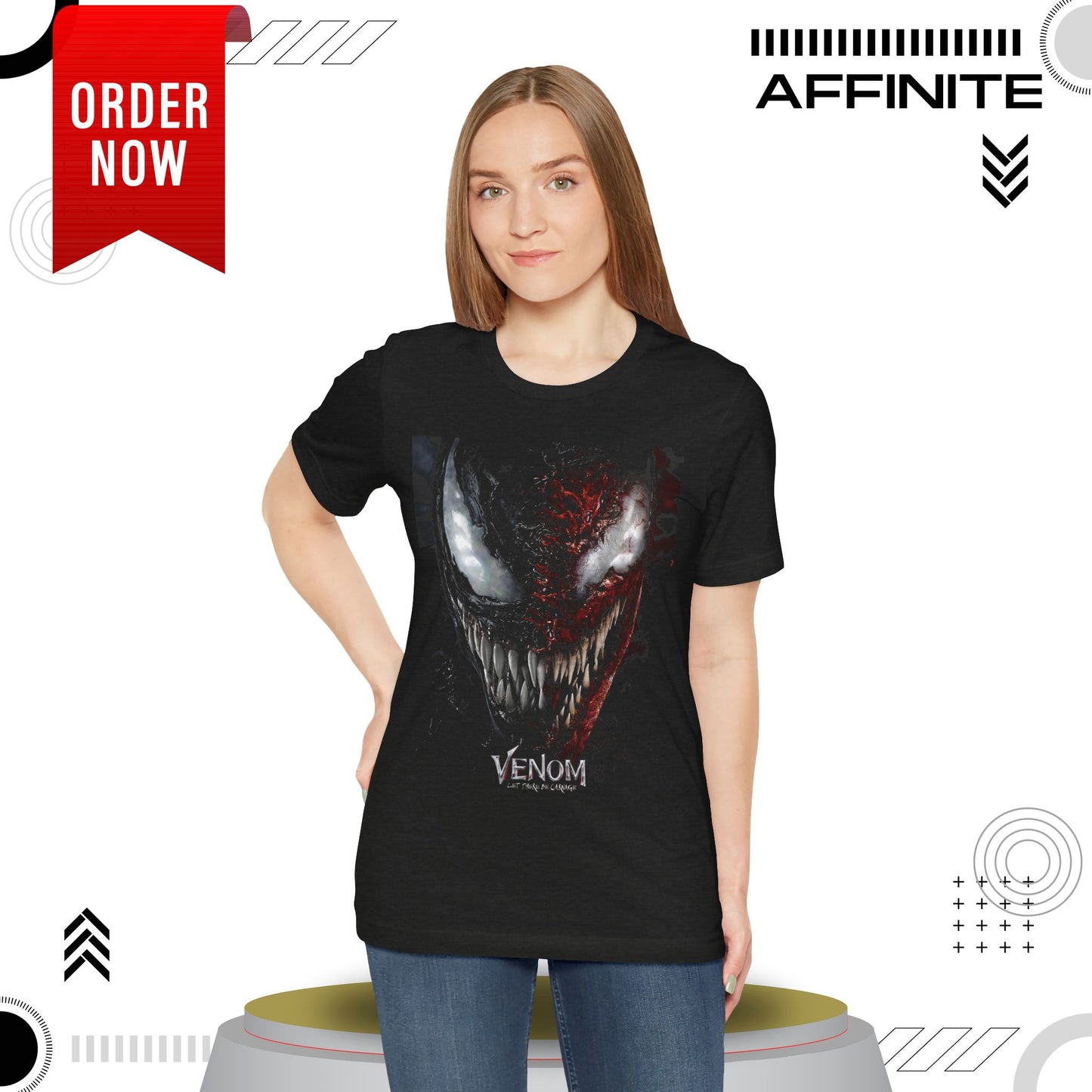 T-Shirt Venom Graphic Tee - Unisex Comic Book T-Shirt for Fans (100% Cotton)