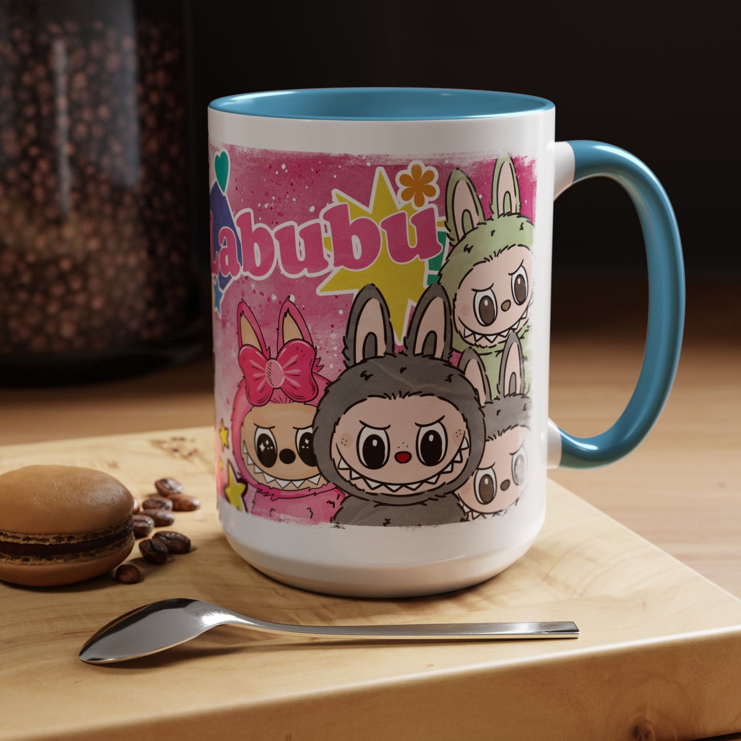 Mug Labubu Themed Accent Coffee Mug - Colorful & Whimsical Design for Kids and Collectors