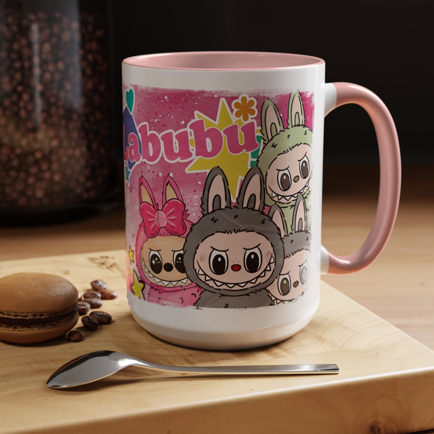 Mug Labubu Themed Accent Coffee Mug - Colorful & Whimsical Design for Kids and Collectors