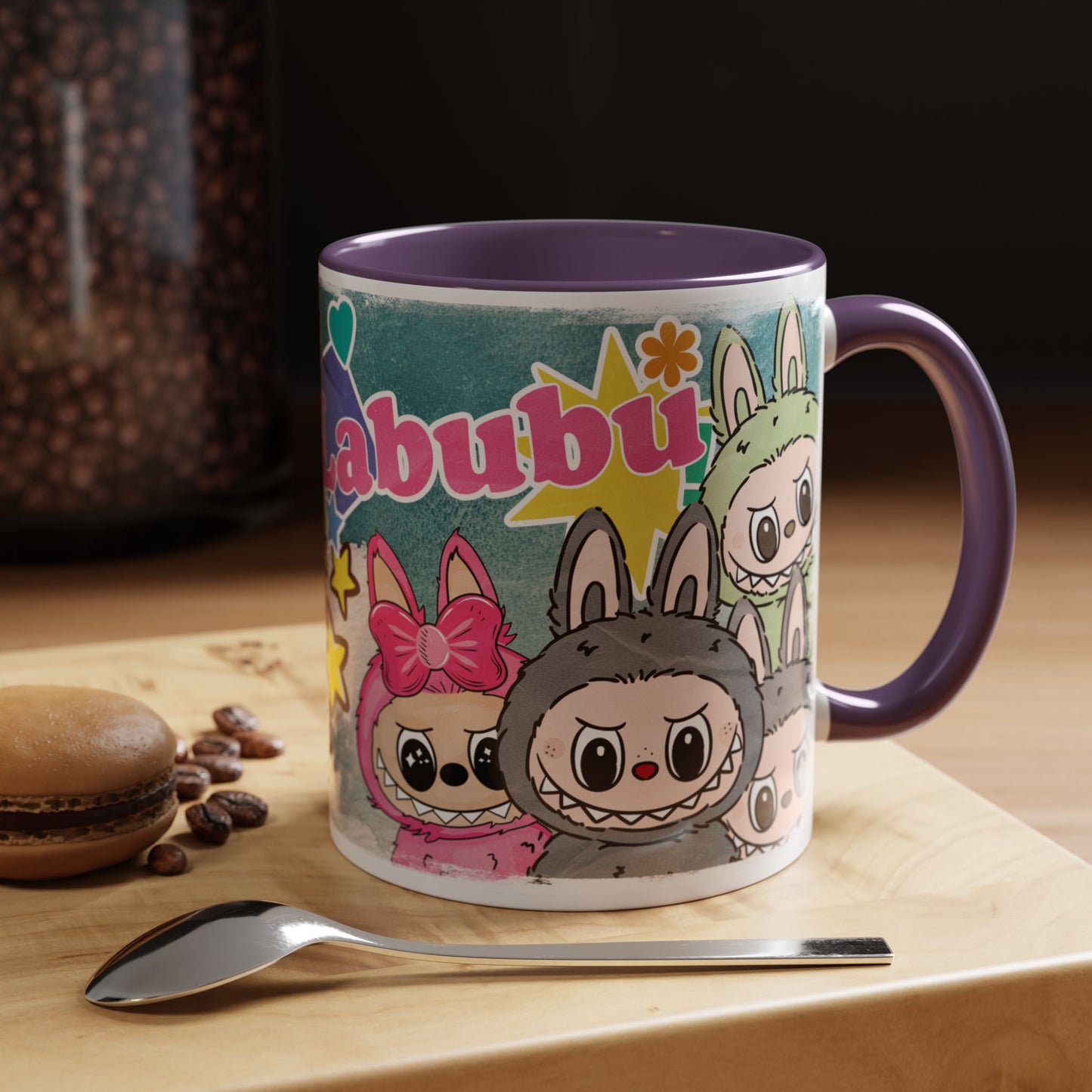 Mug Labubu Character Accent Coffee Mug - Cute and Colorful Design for Fans