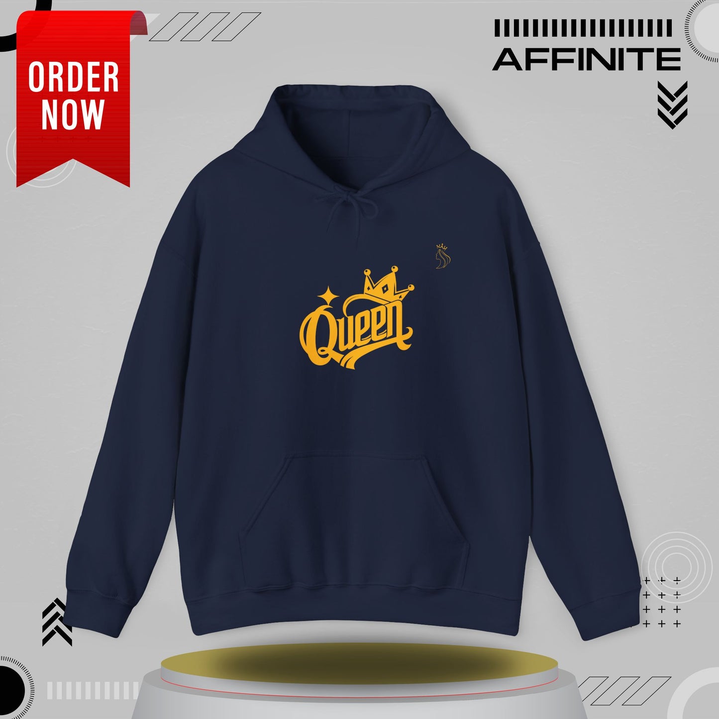 Hoodie Rule in Style: The Ultimate 'Queen' Hoodie for Everyday Royalty! Navy