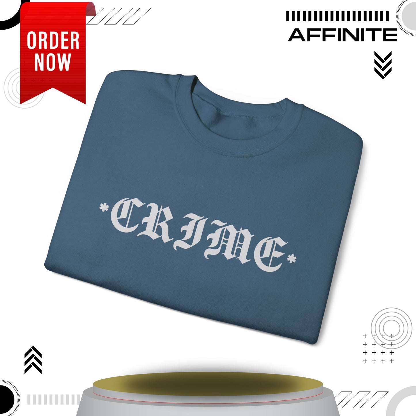 Sweatshirt CRIME Graphic Sweatshirt - Unisex Heavy Blend Crewneck (Cotton/Polyester)