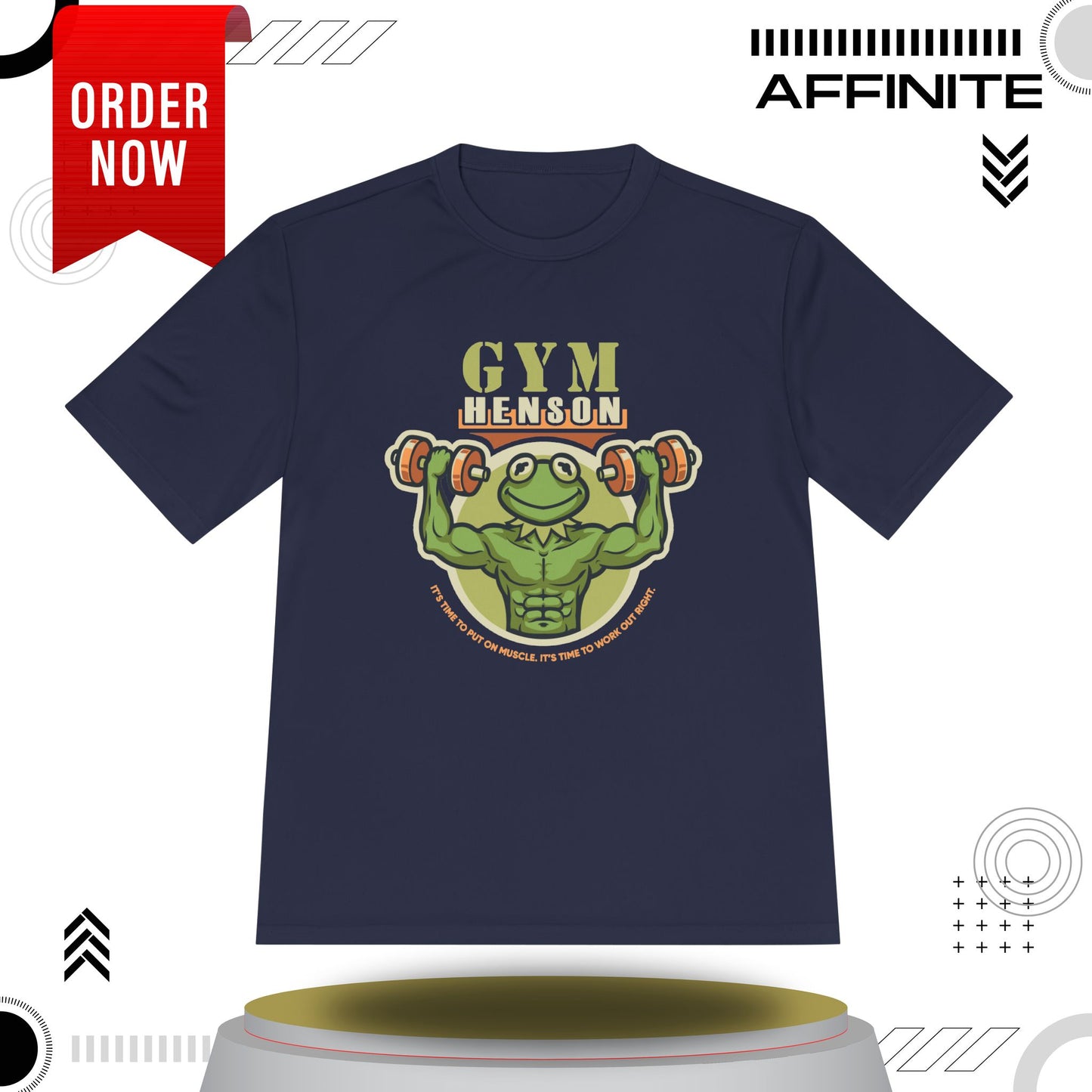 T-Shirt Workout Shirt - Gym Henson Moisture Wicking Tee | Motivational Fitness Apparel True Navy