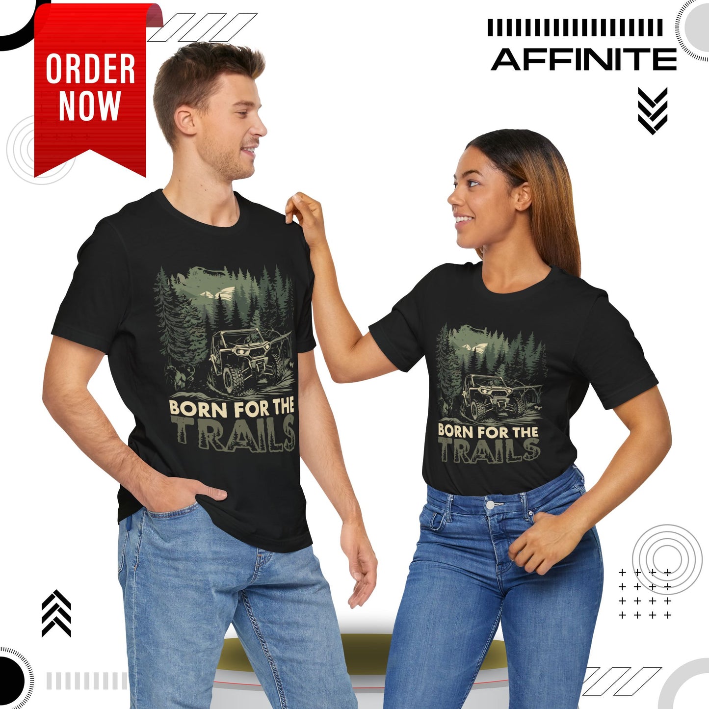T-Shirt Born for the Trails Unisex Adventure Tee
