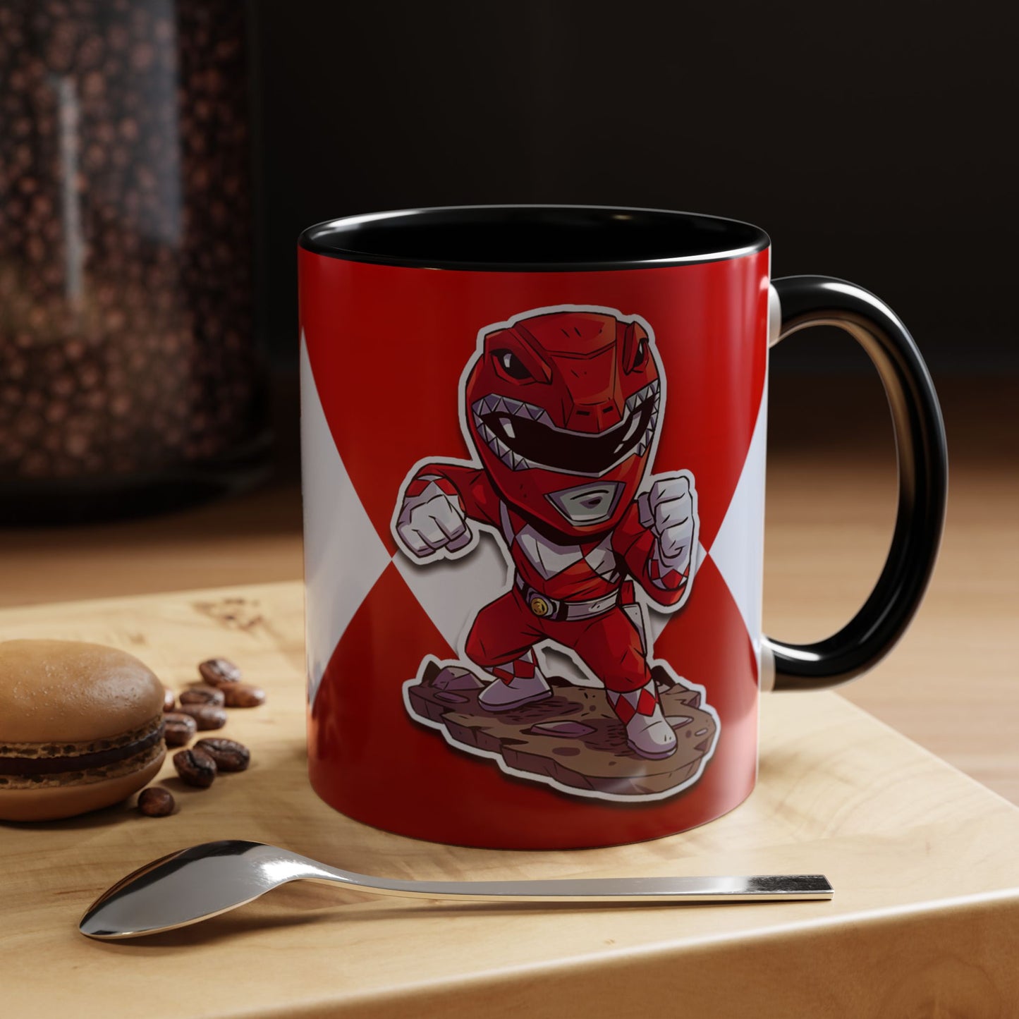 Mug Mighty Morphin Power Rangers Red Ranger Ceramic Mug - 11oz & 15oz Coffee Mug - Accent Mug for Pop Culture Fans