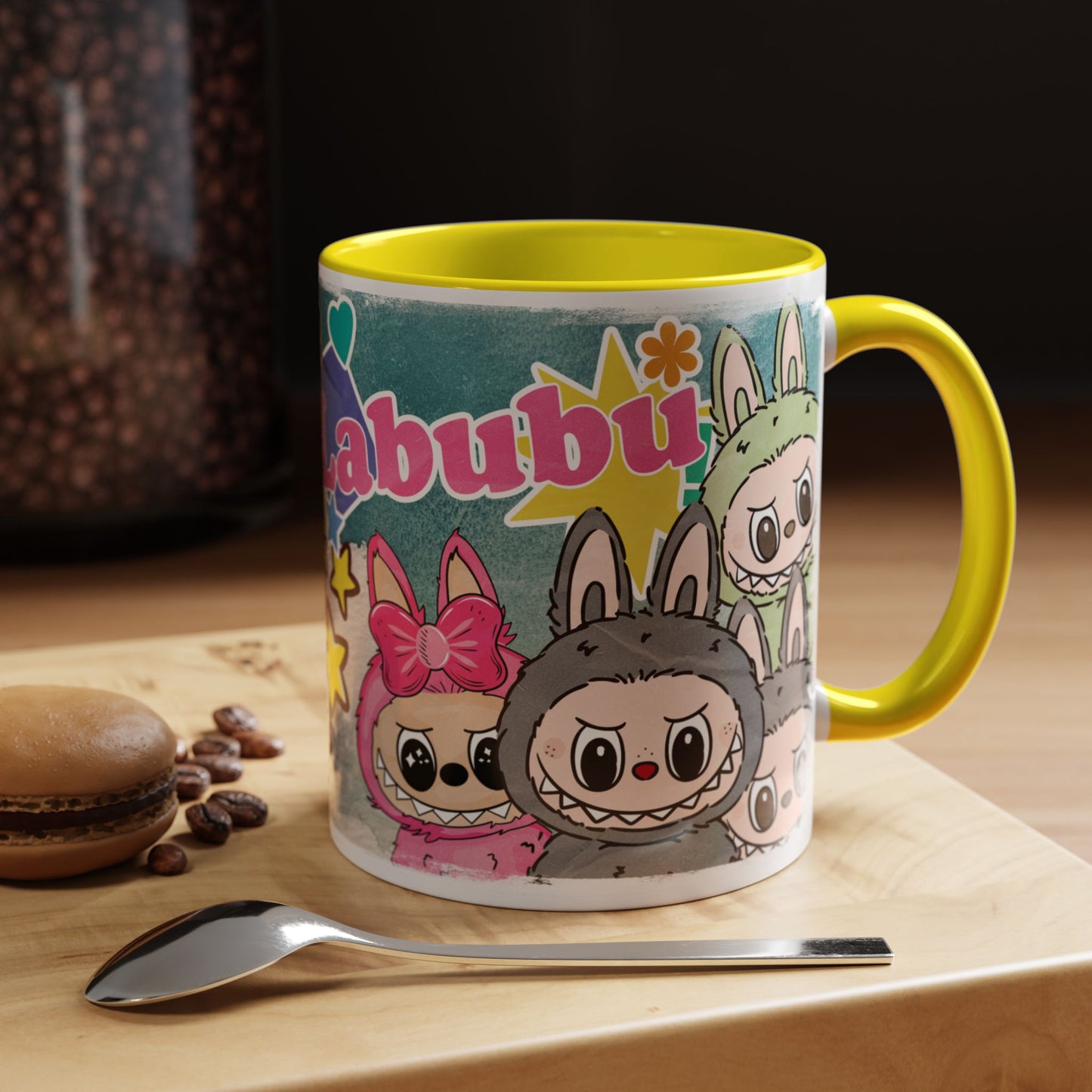 Mug Labubu Character Accent Coffee Mug - Cute and Colorful Design for Fans