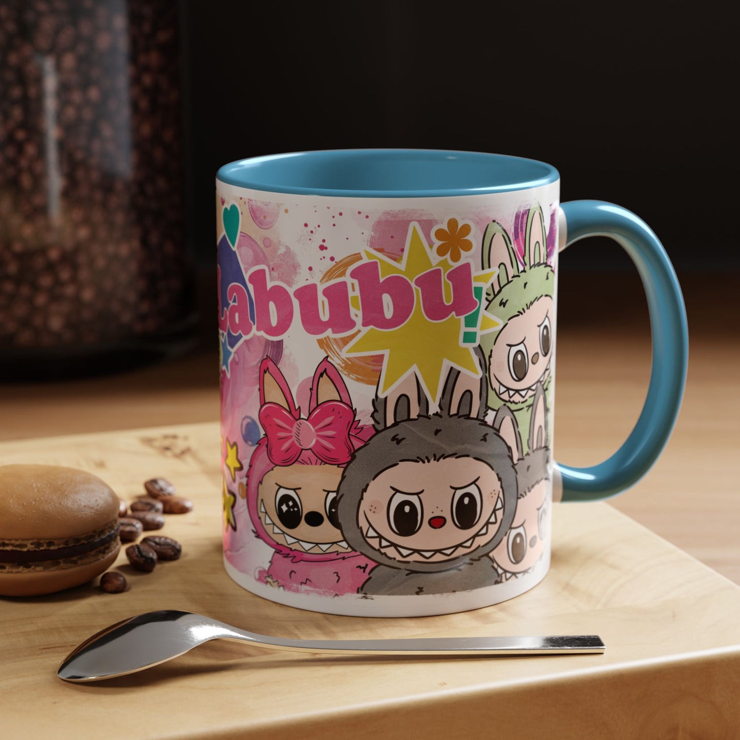 Mug Colorful Cartoon Labubu Accent Coffee Mug - Perfect for Animal Lovers