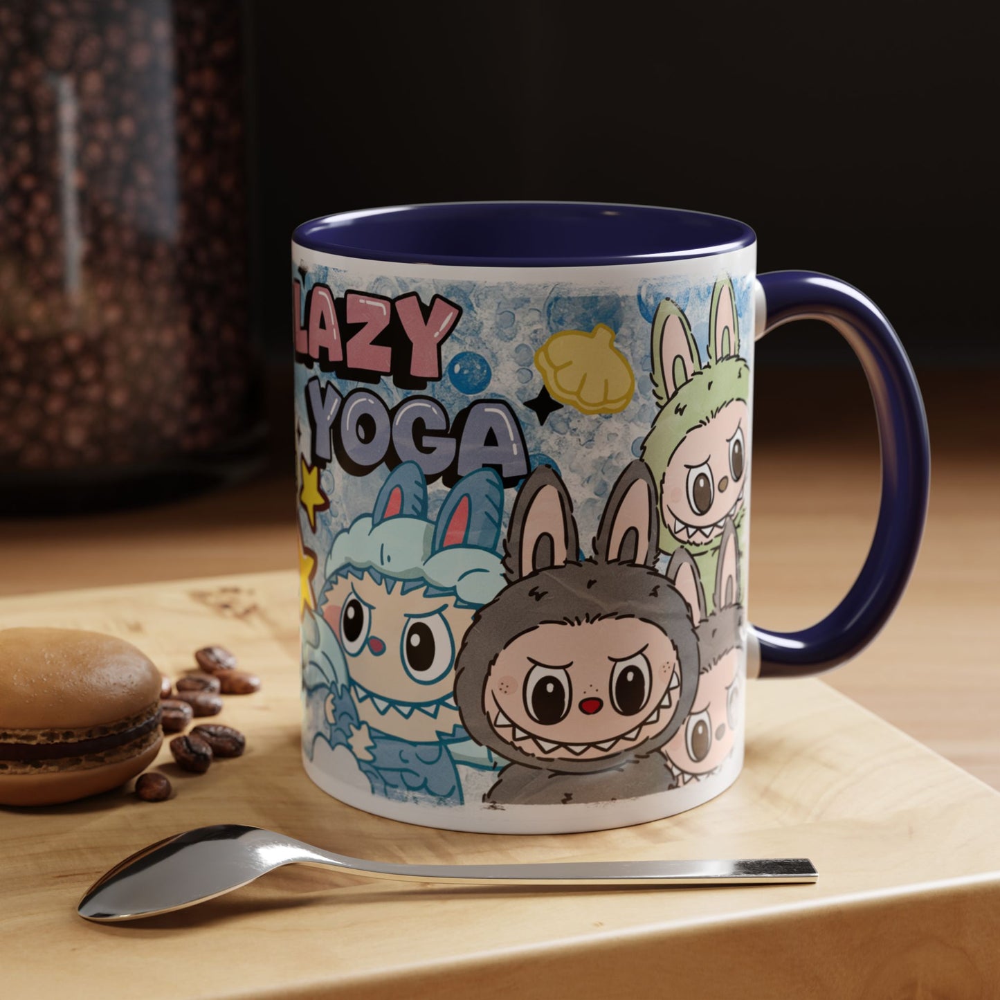 Mug Lazy Yoga Accent Coffee Mug - Cute Animal Design 11oz & 15oz