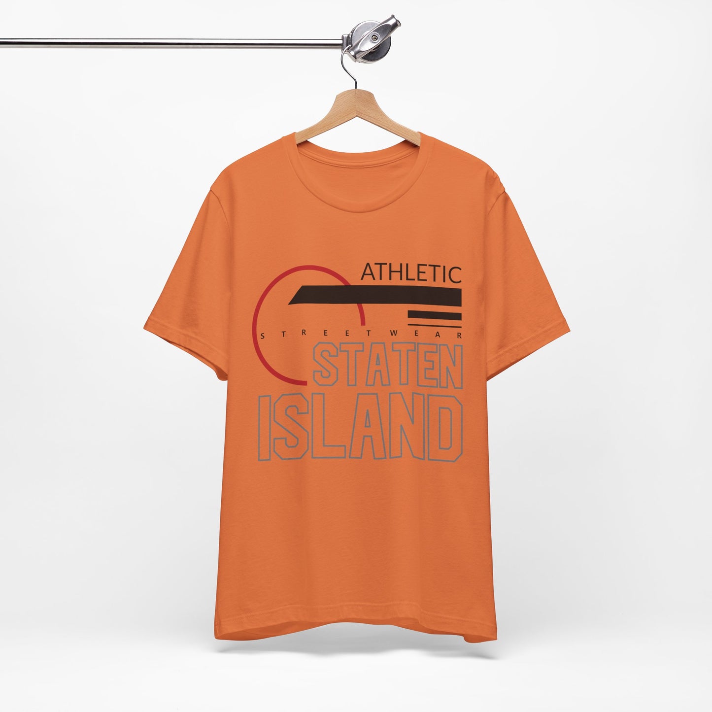 T-Shirt Unisex T Shirt - Athletic Staten Island Tee | Casual Comfort Fit | Affinite Burnt Orange
