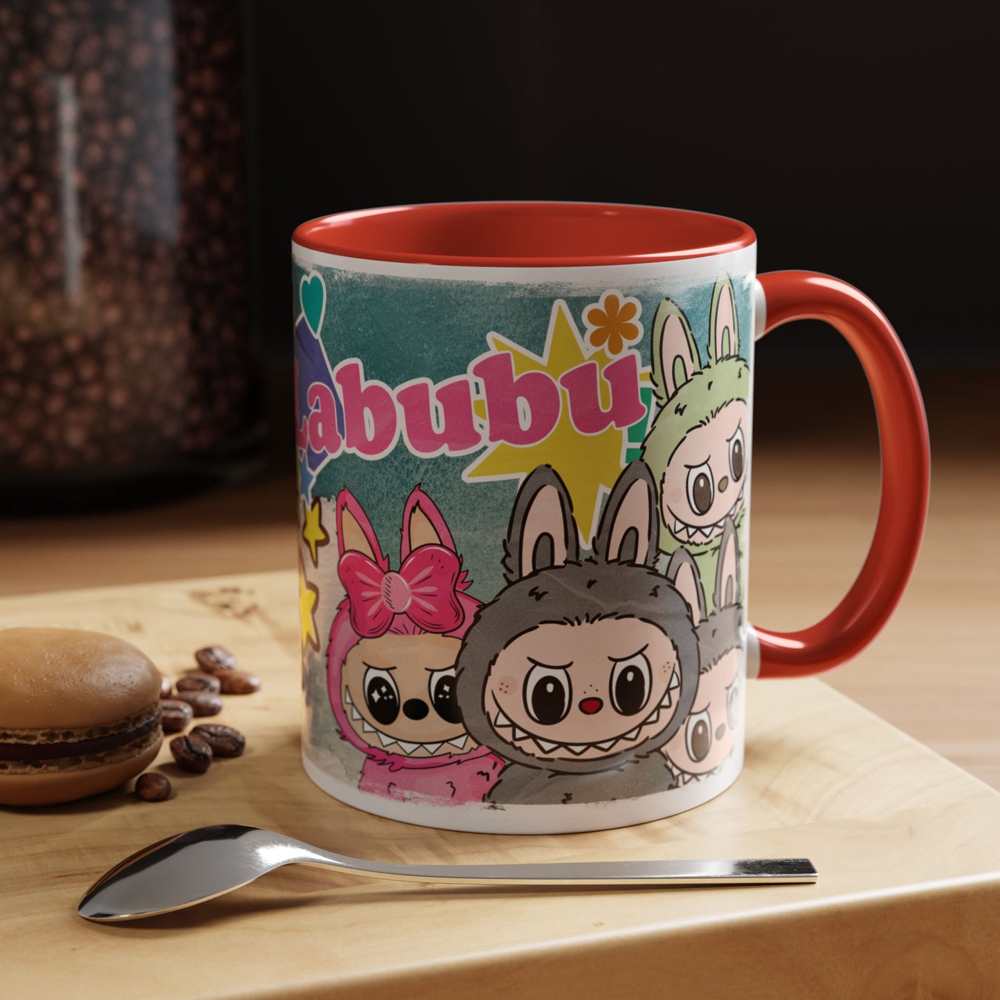Mug Labubu Character Accent Coffee Mug - Cute and Colorful Design for Fans