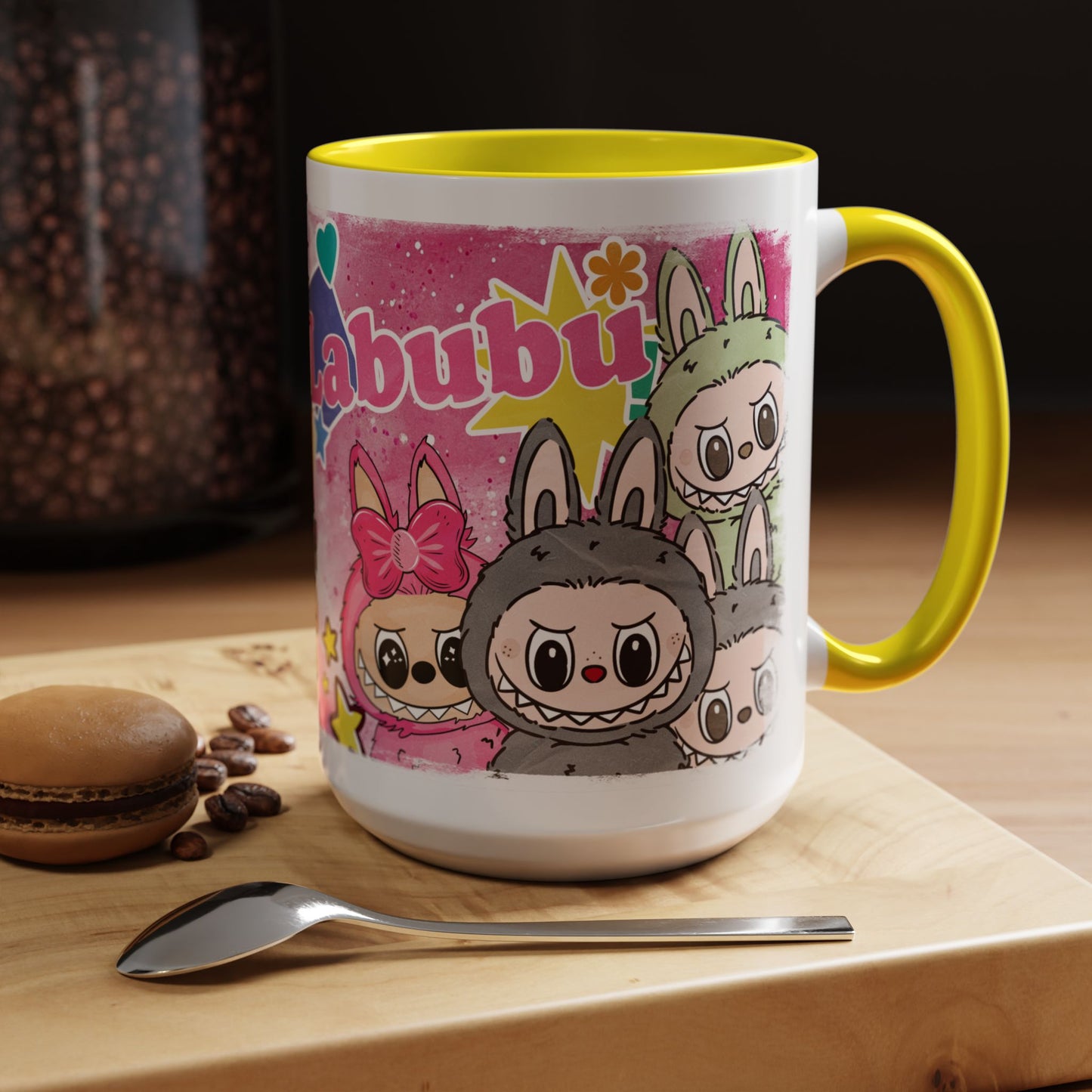 Mug Labubu Themed Accent Coffee Mug - Colorful & Whimsical Design for Kids and Collectors