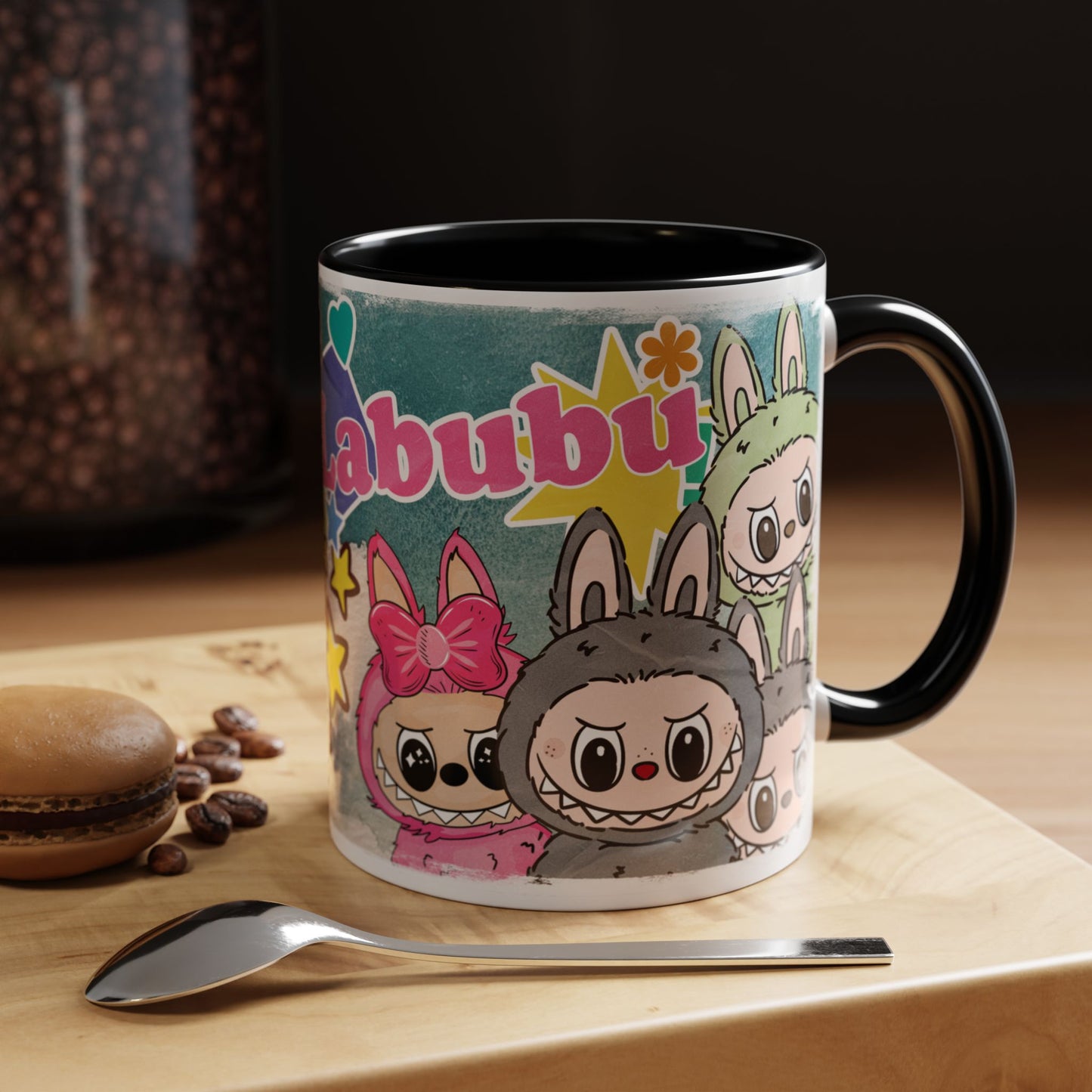 Mug Labubu Character Accent Coffee Mug - Cute and Colorful Design for Fans