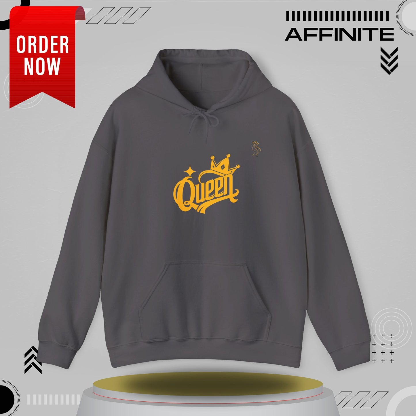 Hoodie Rule in Style: The Ultimate 'Queen' Hoodie for Everyday Royalty! Charcoal