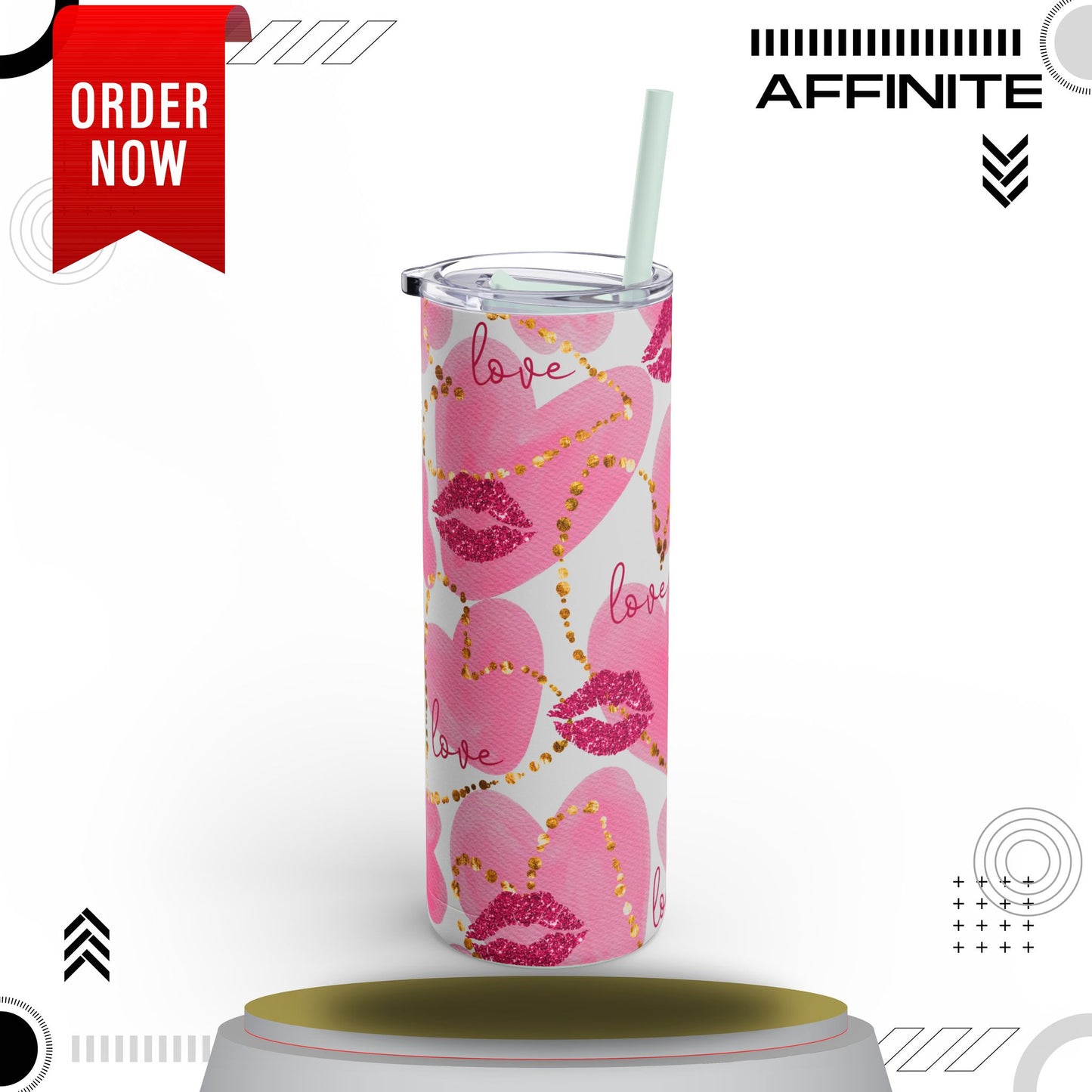 Tumblers Love Inspired Tumbler – 20oz Skinny Matte Cup for Hot & Cold Drinks