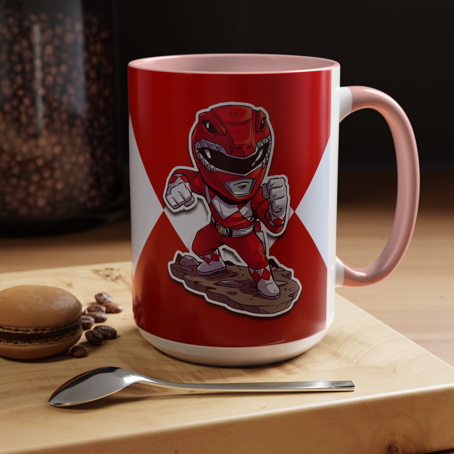 Mug Mighty Morphin Power Rangers Red Ranger Ceramic Mug - 11oz & 15oz Coffee Mug - Accent Mug for Pop Culture Fans