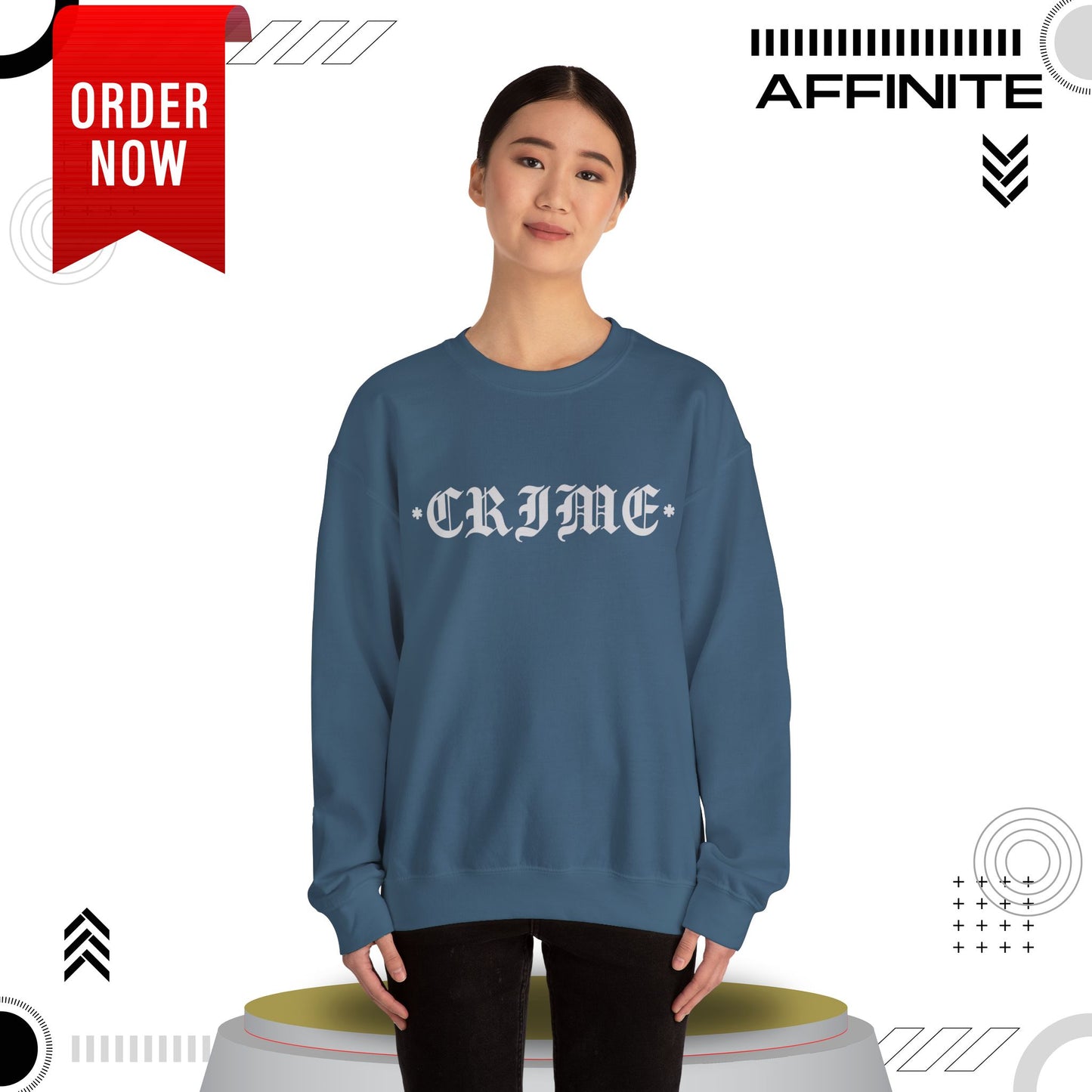 Sweatshirt CRIME Graphic Sweatshirt - Unisex Heavy Blend Crewneck (Cotton/Polyester)