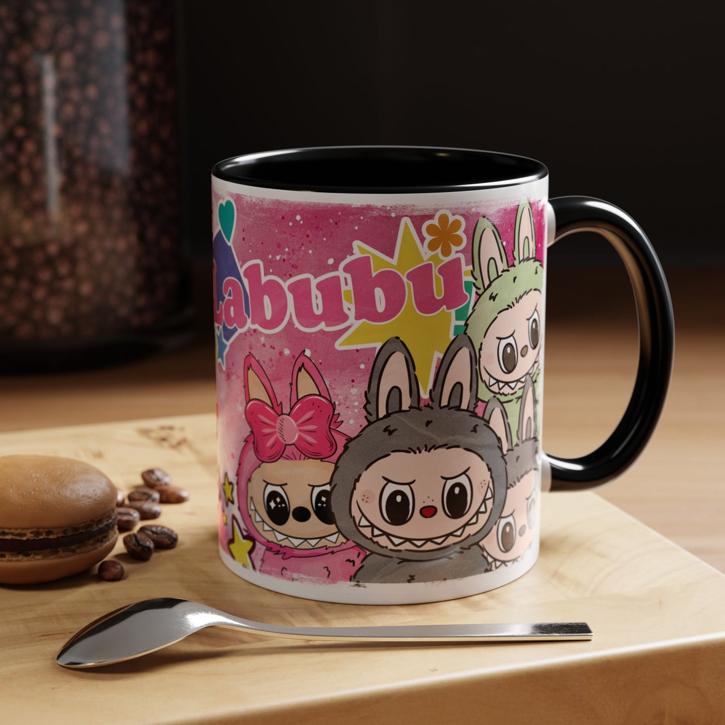 Mug Labubu Themed Accent Coffee Mug - Colorful & Whimsical Design for Kids and Collectors