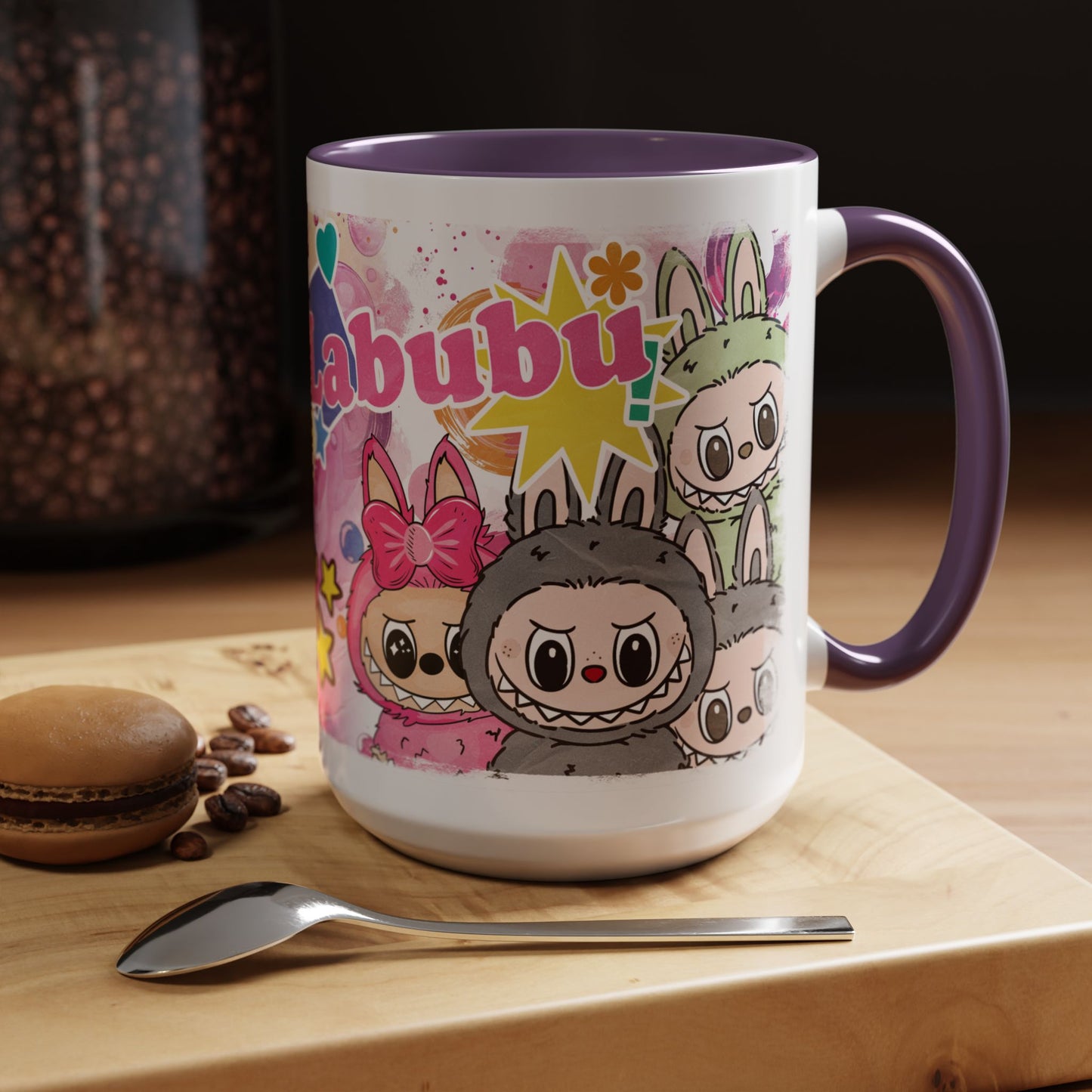 Mug Colorful Cartoon Labubu Accent Coffee Mug - Perfect for Animal Lovers