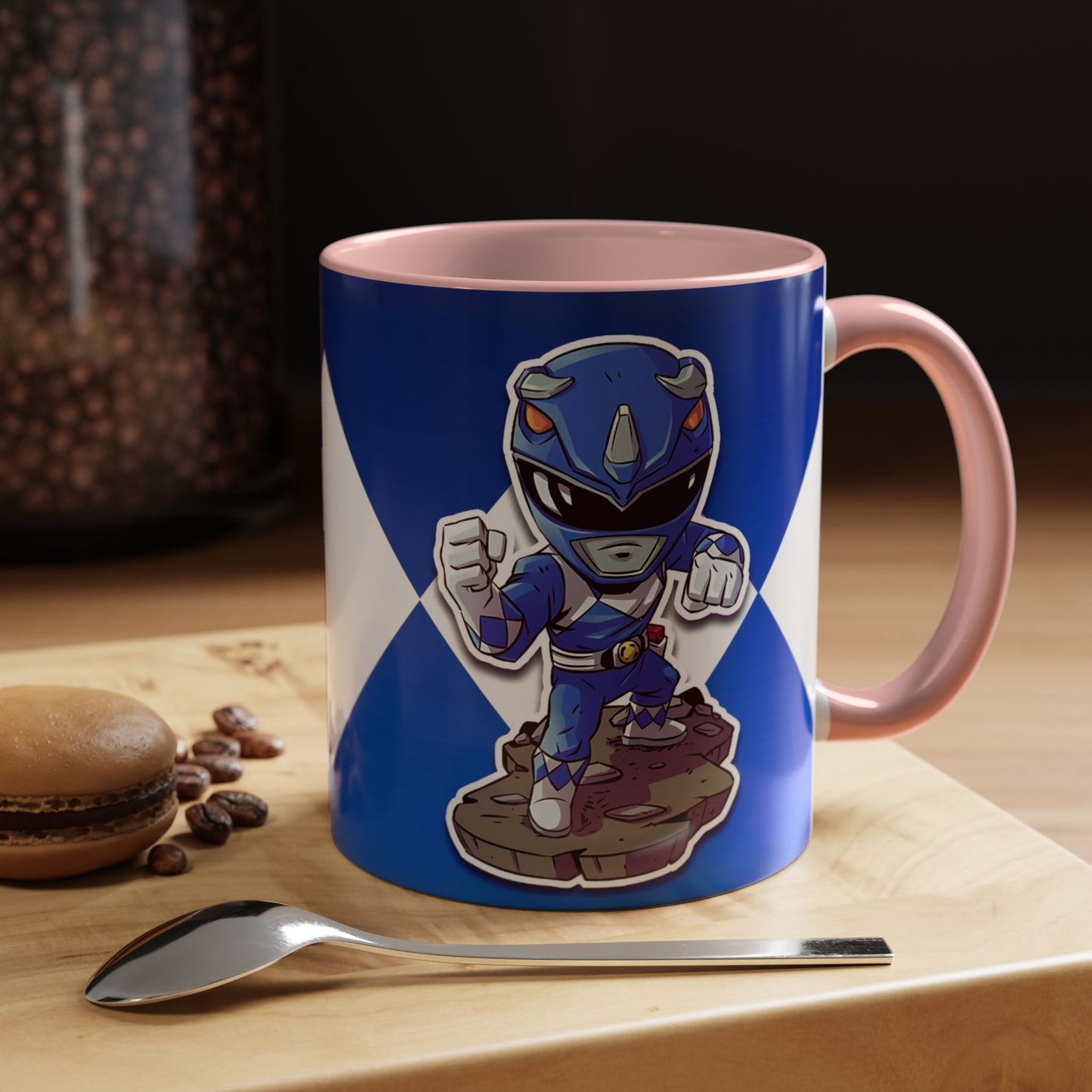Mug Mighty Morphin Power Rangers Blue Ranger Ceramic Mug - 11oz & 15oz Coffee Mug - Accent Mug for Pop Culture Fans