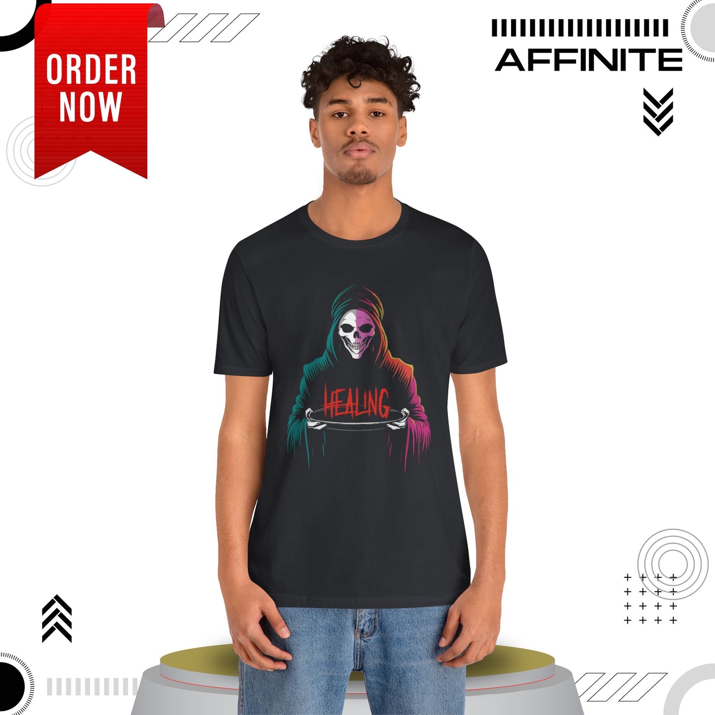 T-Shirt Halloween Healing Graphic Tee - Unisex Casual Shirt for Adults