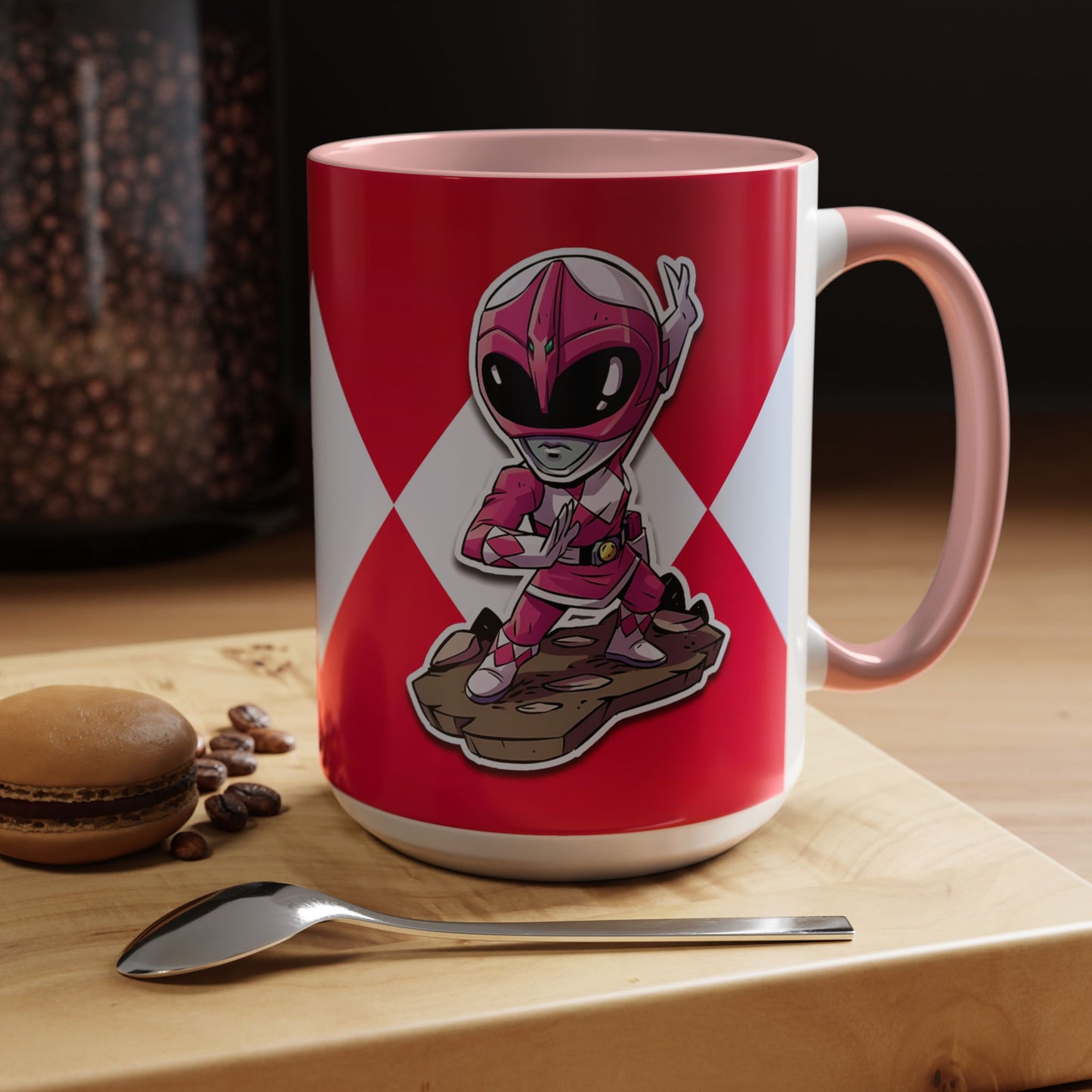 Mug Mighty Morphin Power Rangers Pink Ranger Ceramic Mug - 11oz & 15oz Coffee Mug - Accent Mug for Pop Culture Fans