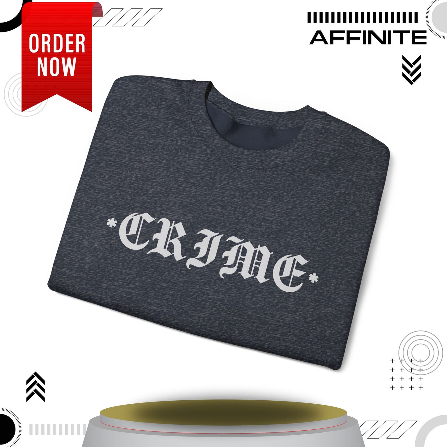 Sweatshirt CRIME Graphic Sweatshirt - Unisex Heavy Blend Crewneck (Cotton/Polyester)
